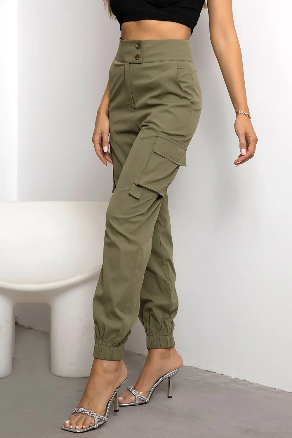 High Waist Cargo Pants, image 12