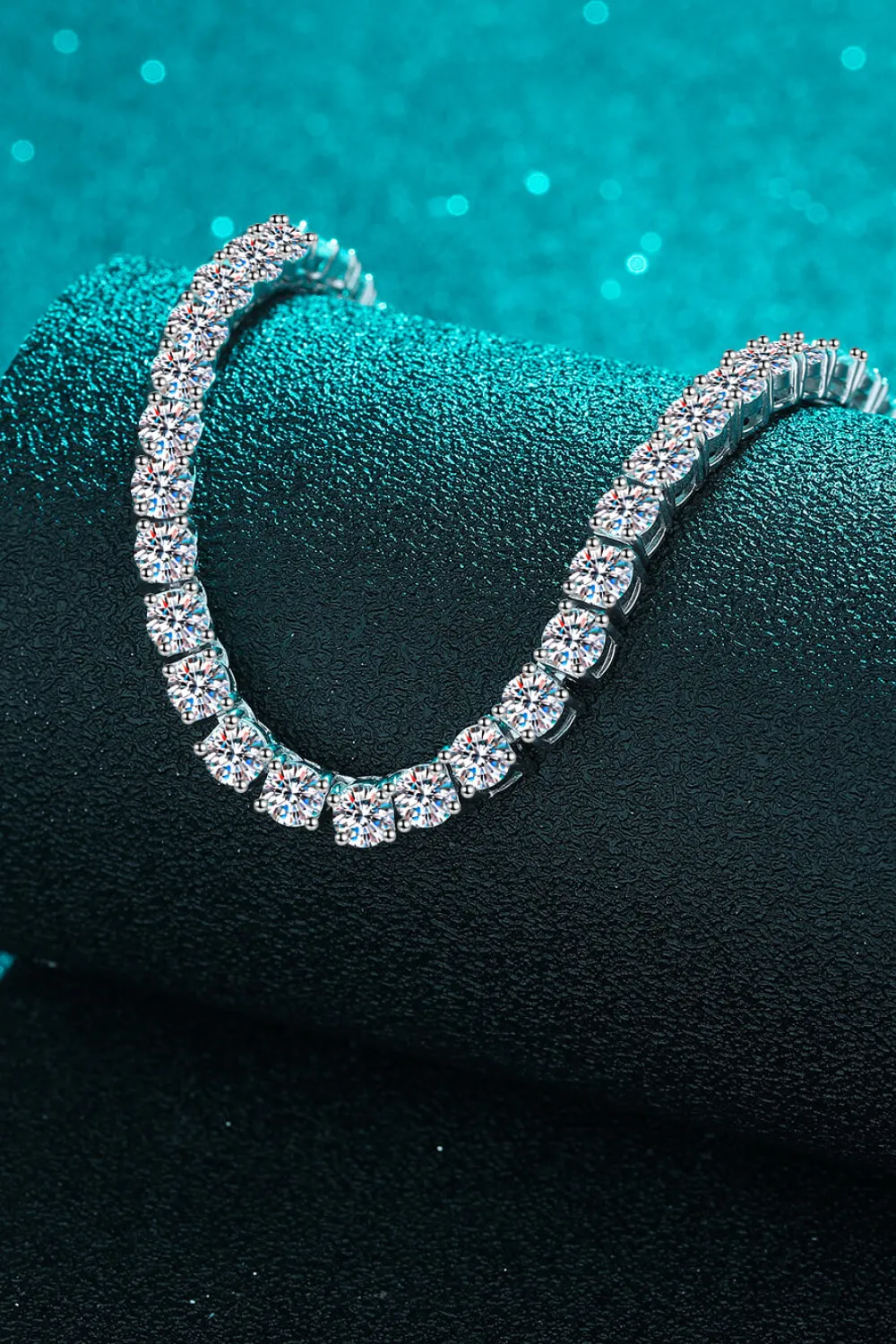 Moissanite Rhodium-Plated Necklace, image 2