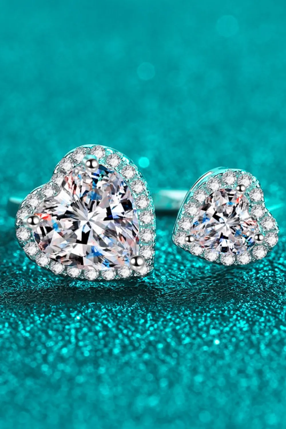 Heart-Shape Moissanite Open Ring, image 2