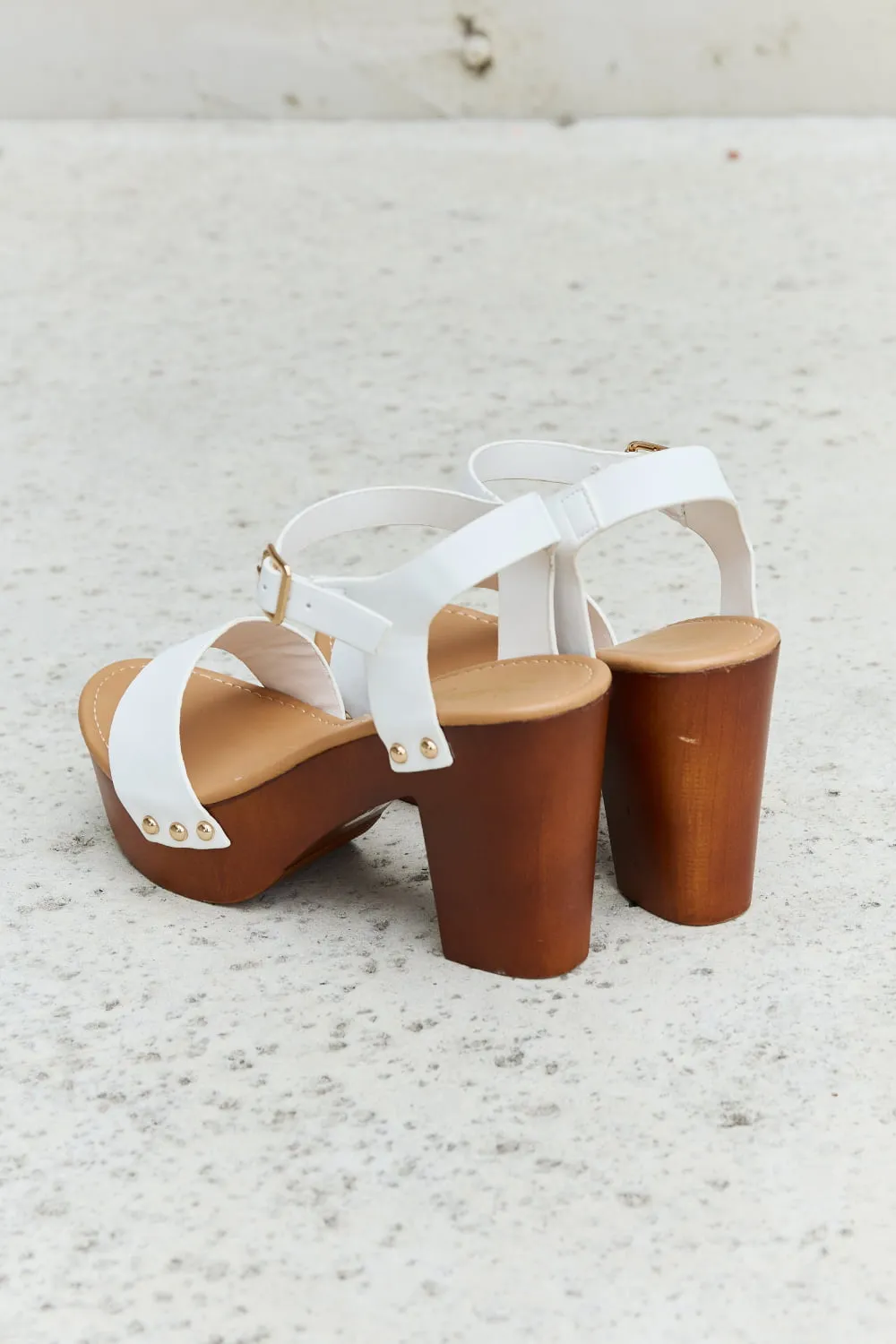 Time After Time Wooden Platform Strap Heels, image 6