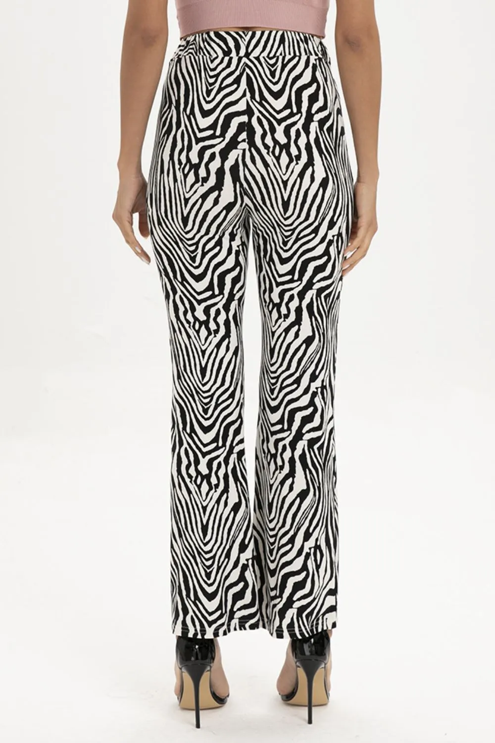Zebra Print Straight Leg Pants, image 6