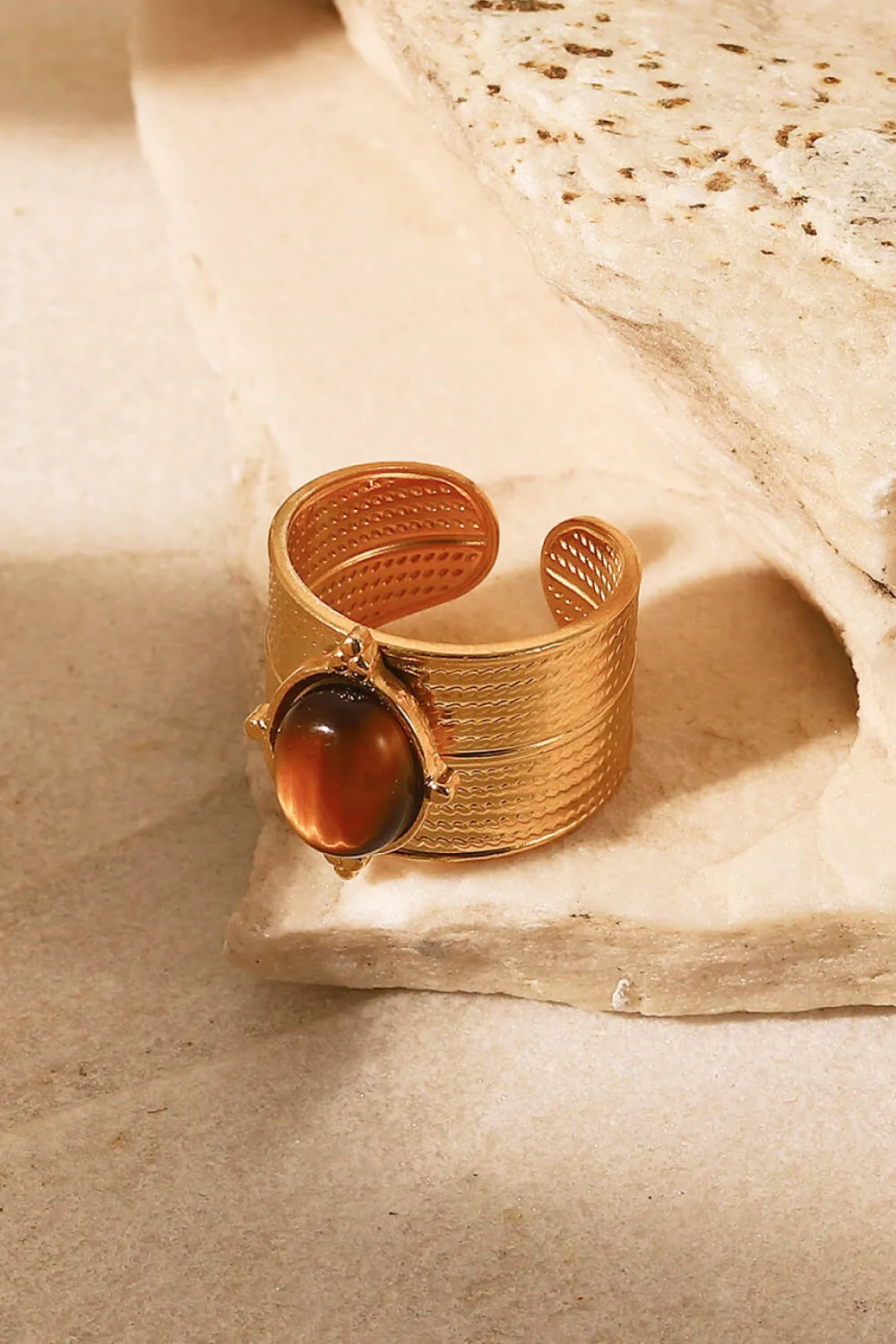 18K Gold-Plated Wide Open Ring, image 12