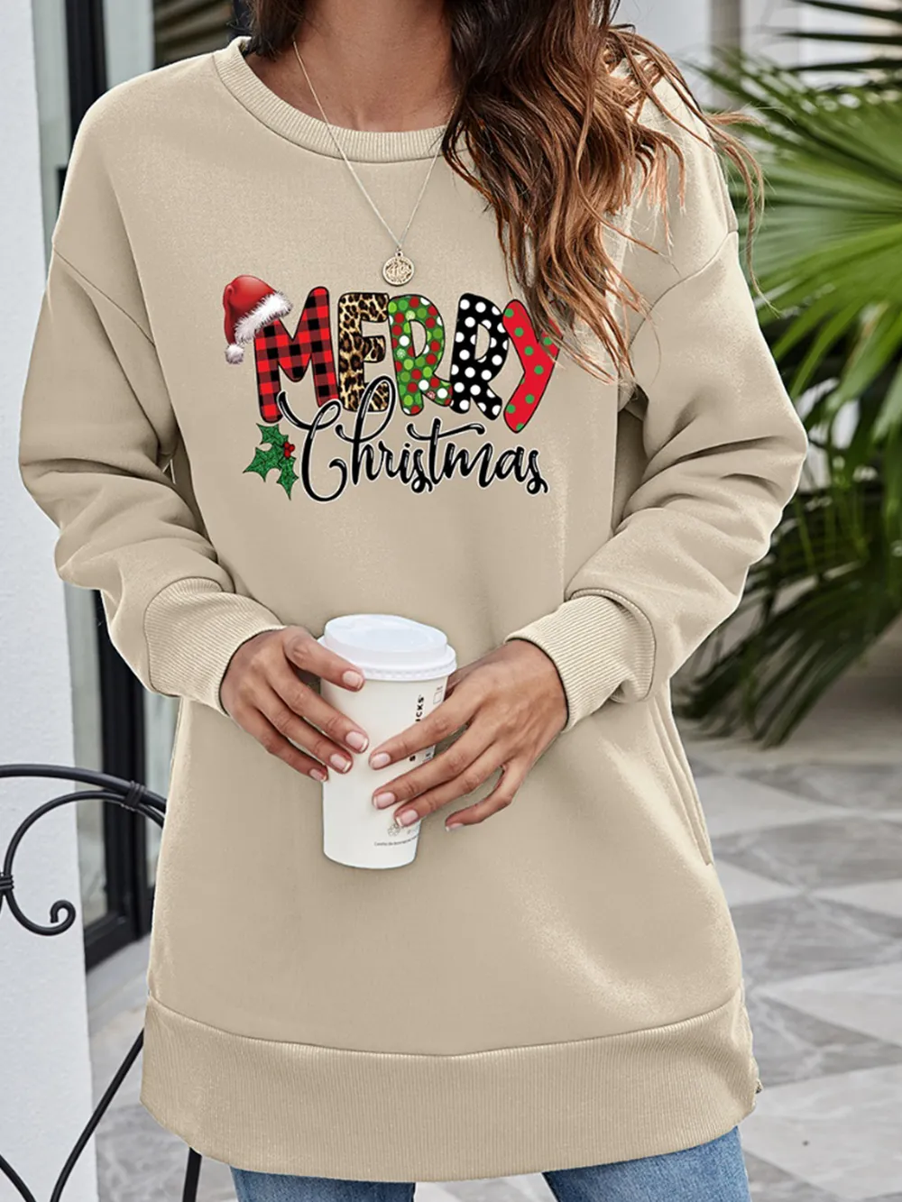 MERRY CHRISTMAS Graphic Sweatshirt, image 2