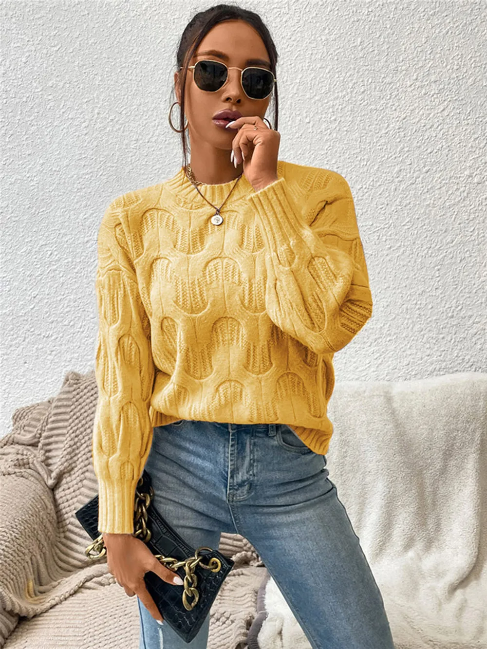 Round Neck Long Sleeve Sweater, image 18