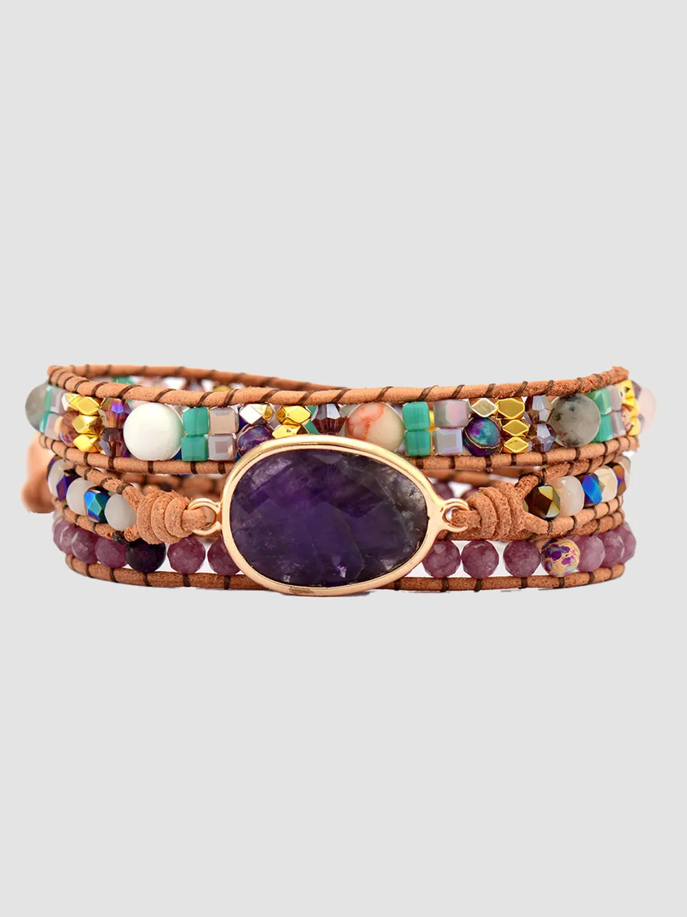 Triple-Layer Amethyst Bracelet, image 5