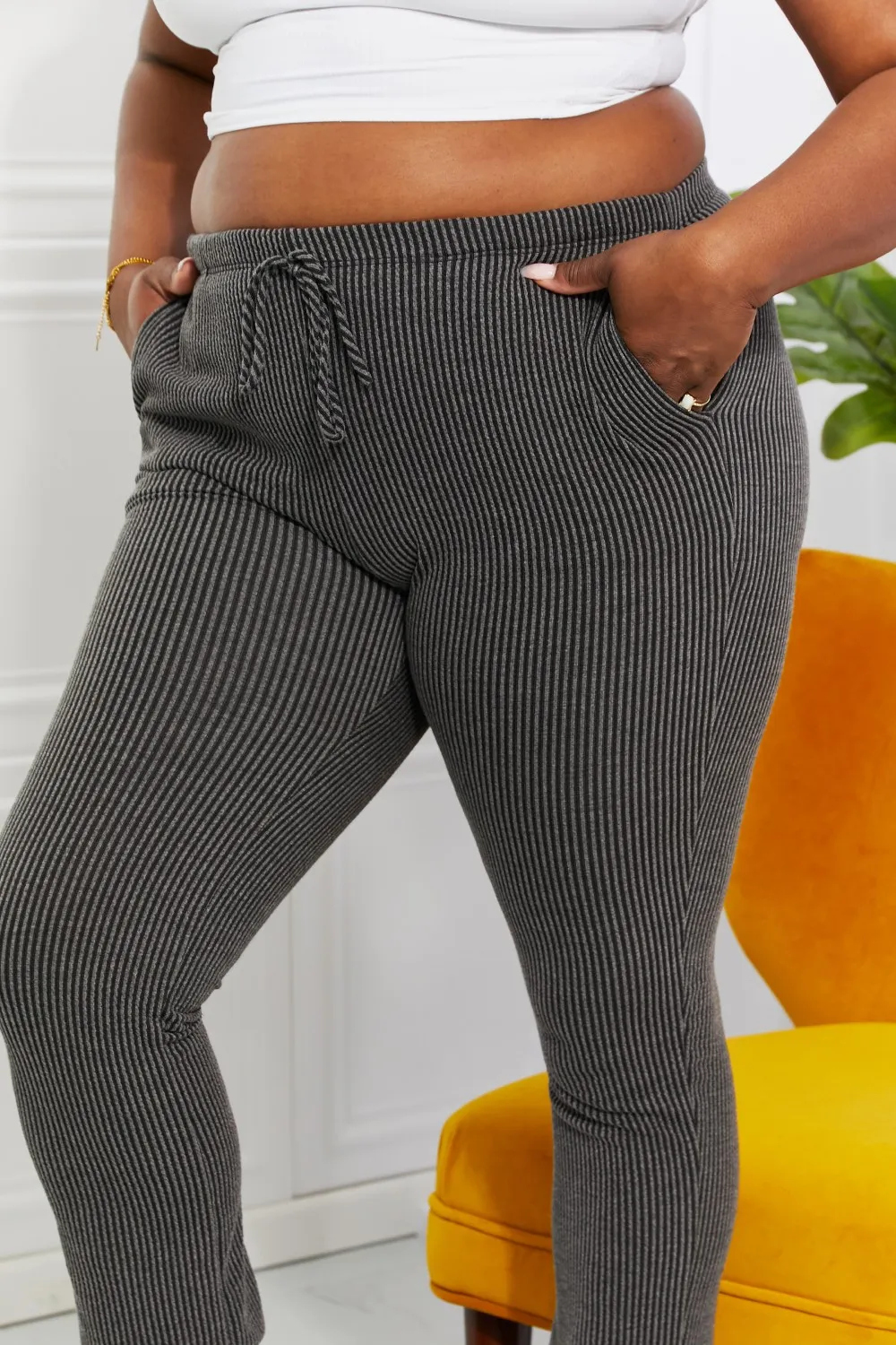 Full Size Easy Living Ribbed Joggers, image 10