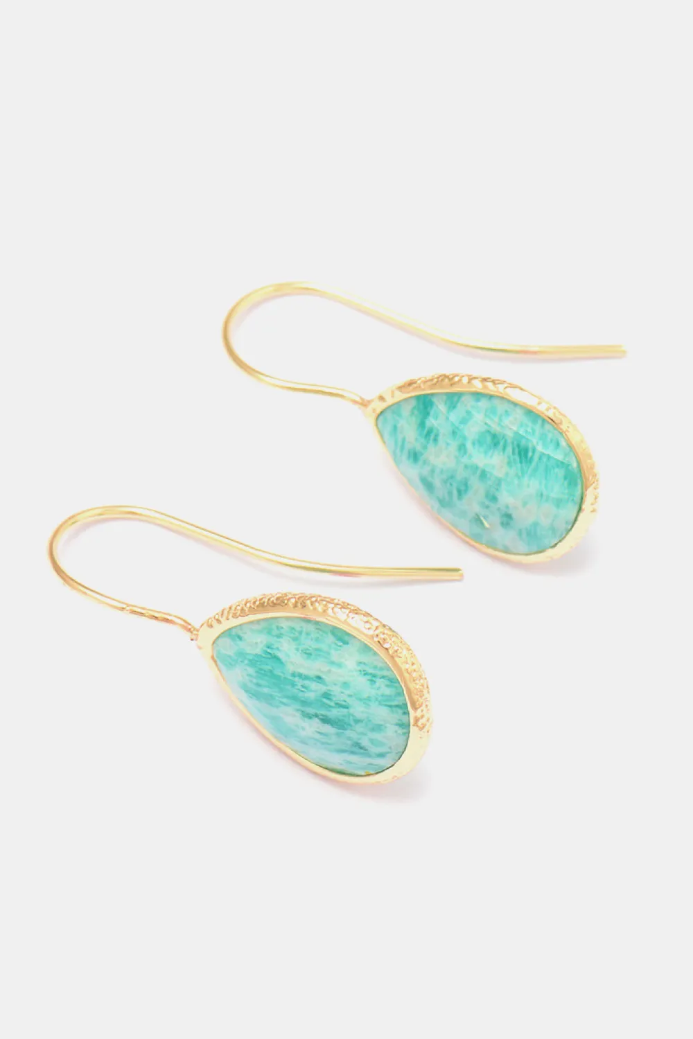 Handmade Natural Stone Teardrop Earrings, image 5