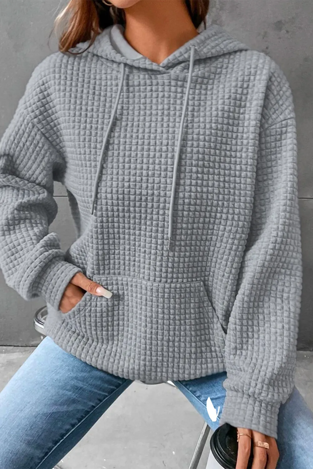 Dropped Shoulder Pocketed Hoodie, image 17