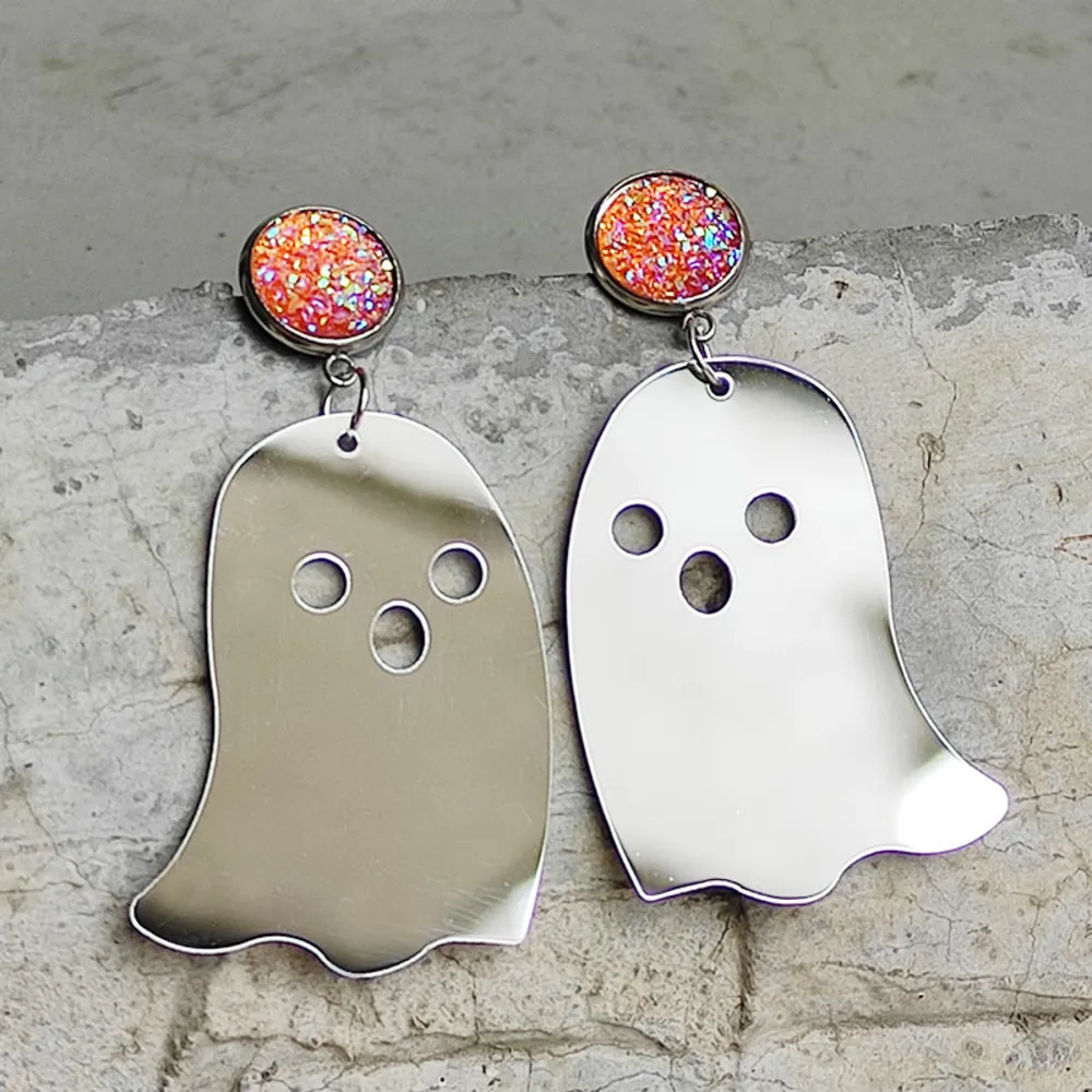 Ghost Shape Acrylic Dangle Earrings, image 4