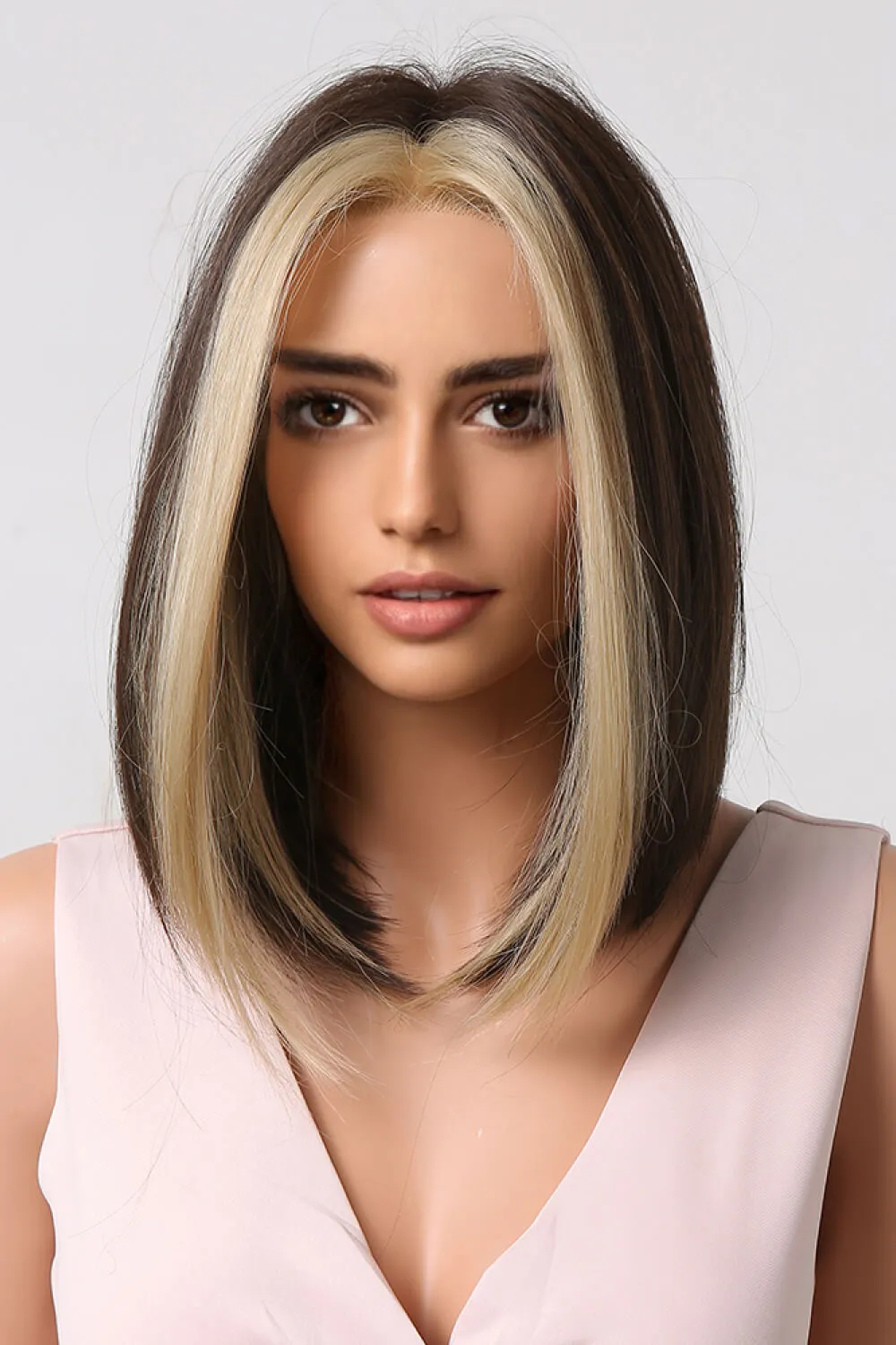 13*1" Full-Machine Wigs Synthetic Mid-length Straight 9", image 6