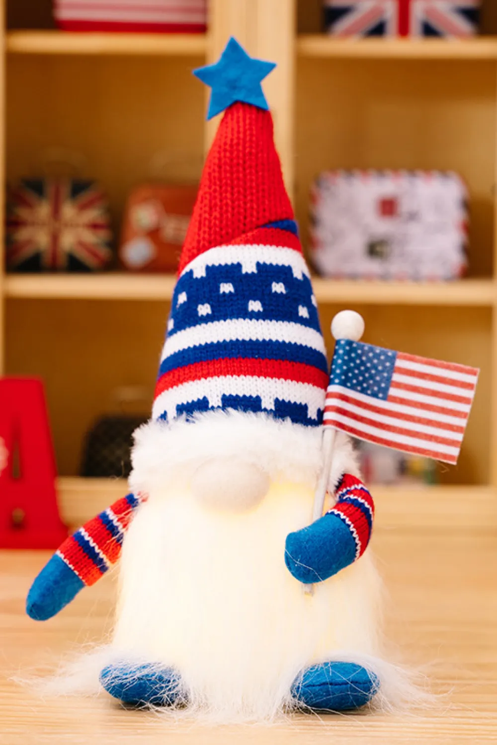 2-Piece Independence Day Knit Decor Gnomes, image 6