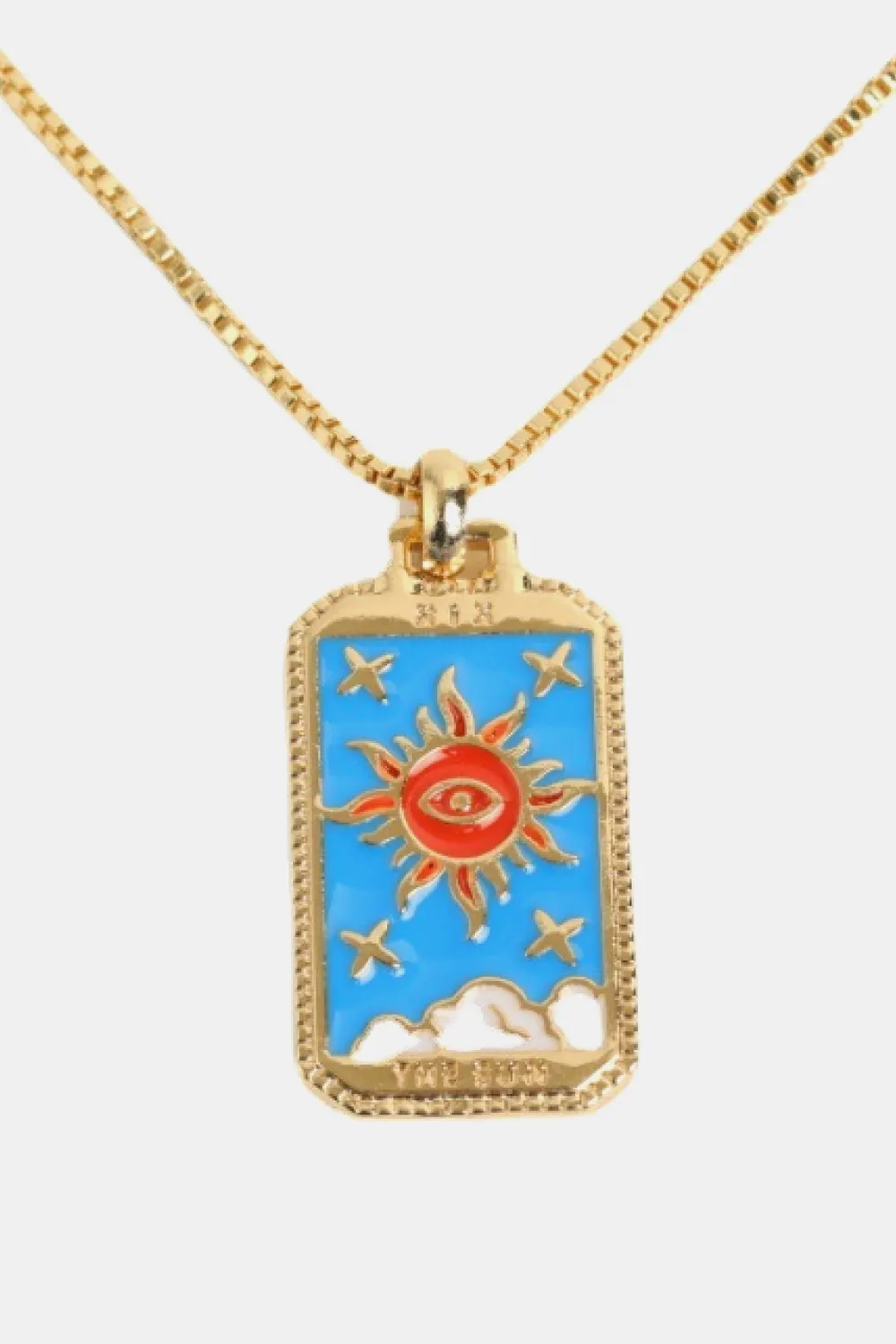 Tarot Card Pendant Copper Necklace, image 6