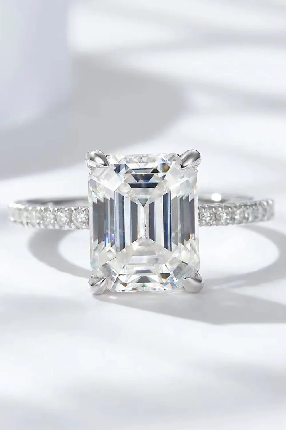 5 Carat Moissanite Side Stone Ring, image 4