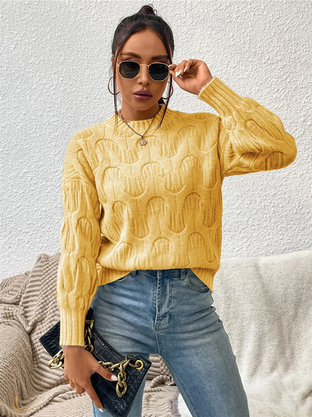 Round Neck Long Sleeve Sweater, image 17