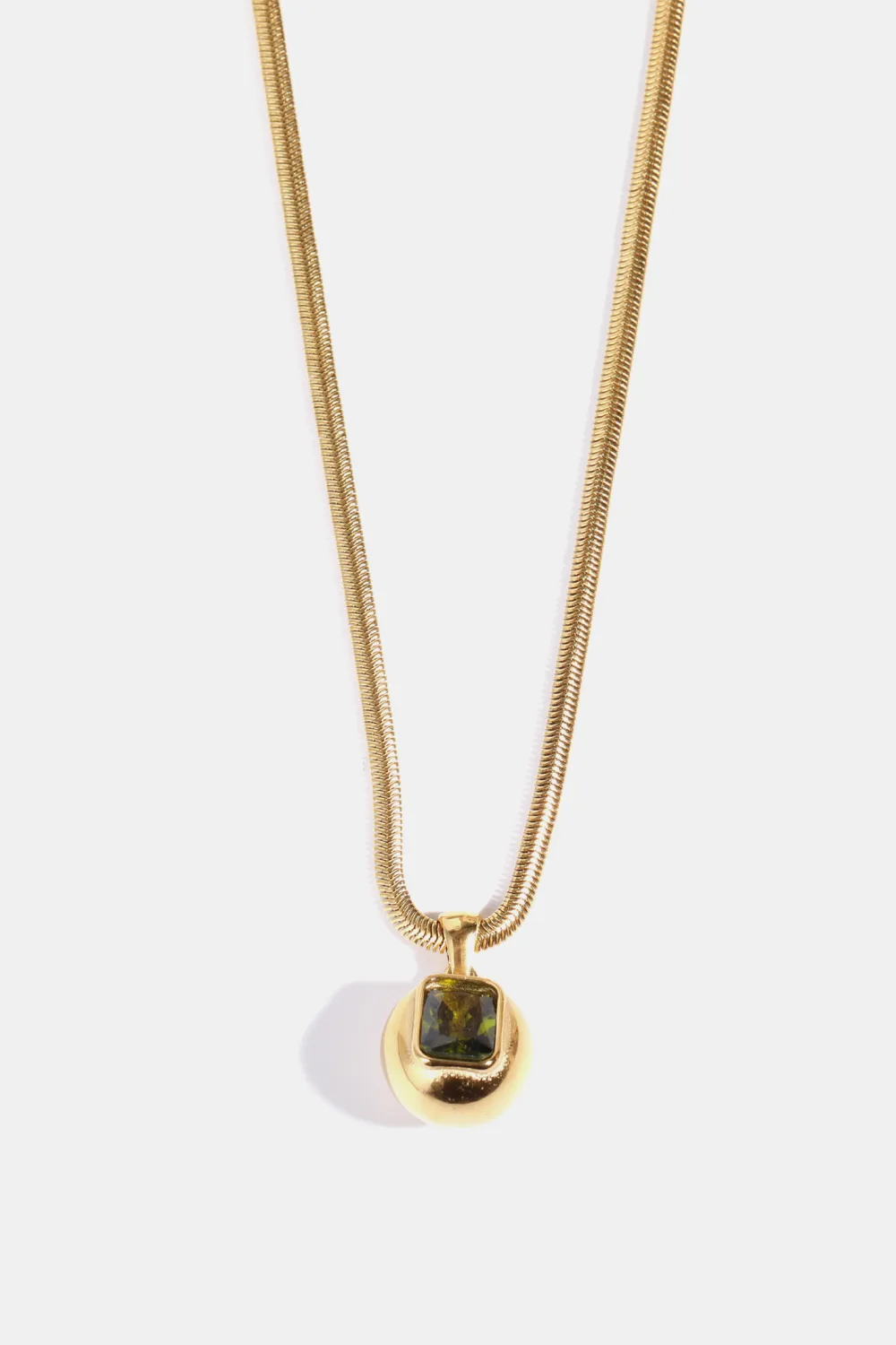Zircon 18K Gold-Plated Geometrical Shape Pendant Necklace, image 11