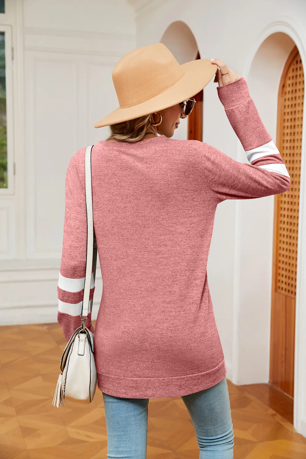 Round Neck Long Sleeve Top, image 4