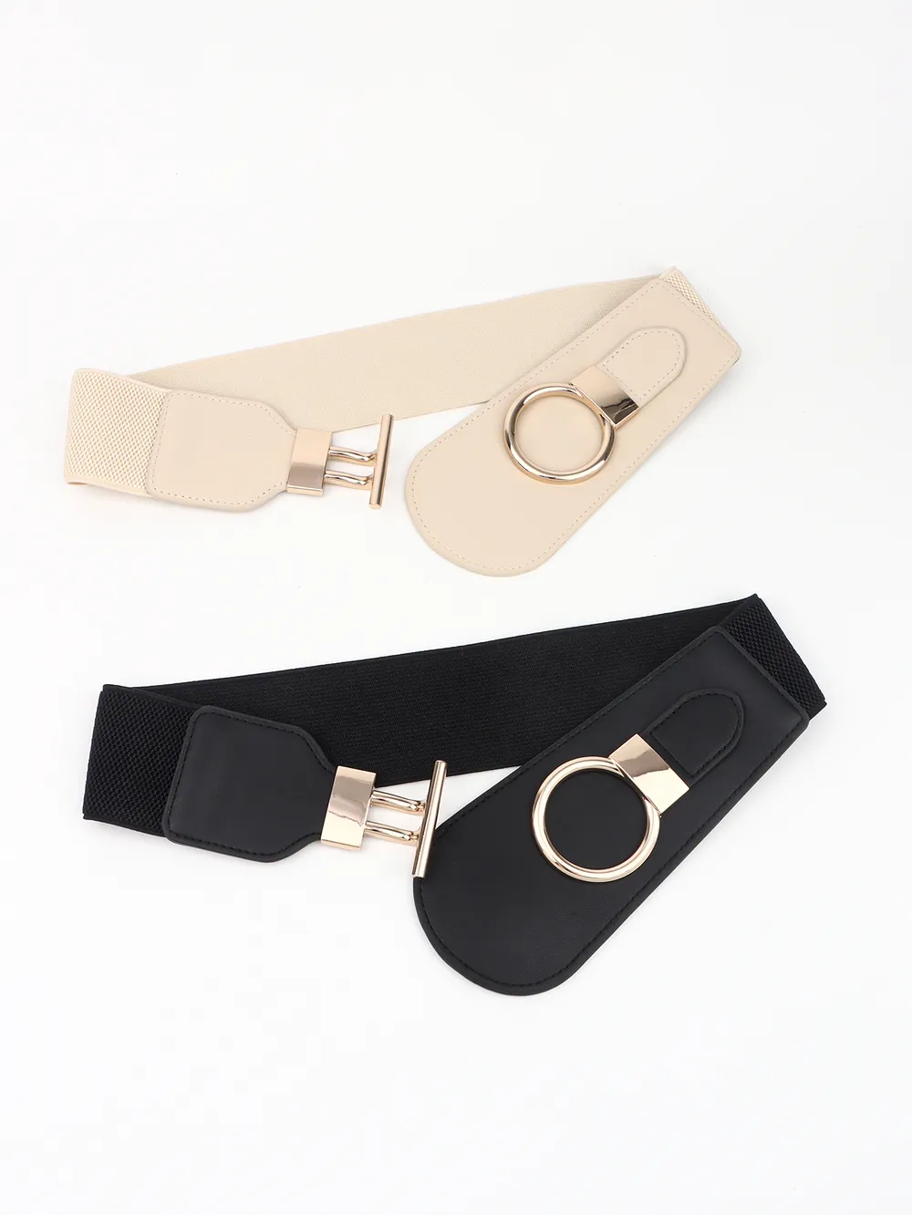PU Elastic Wide Belt with Alloy Buckle, image 31