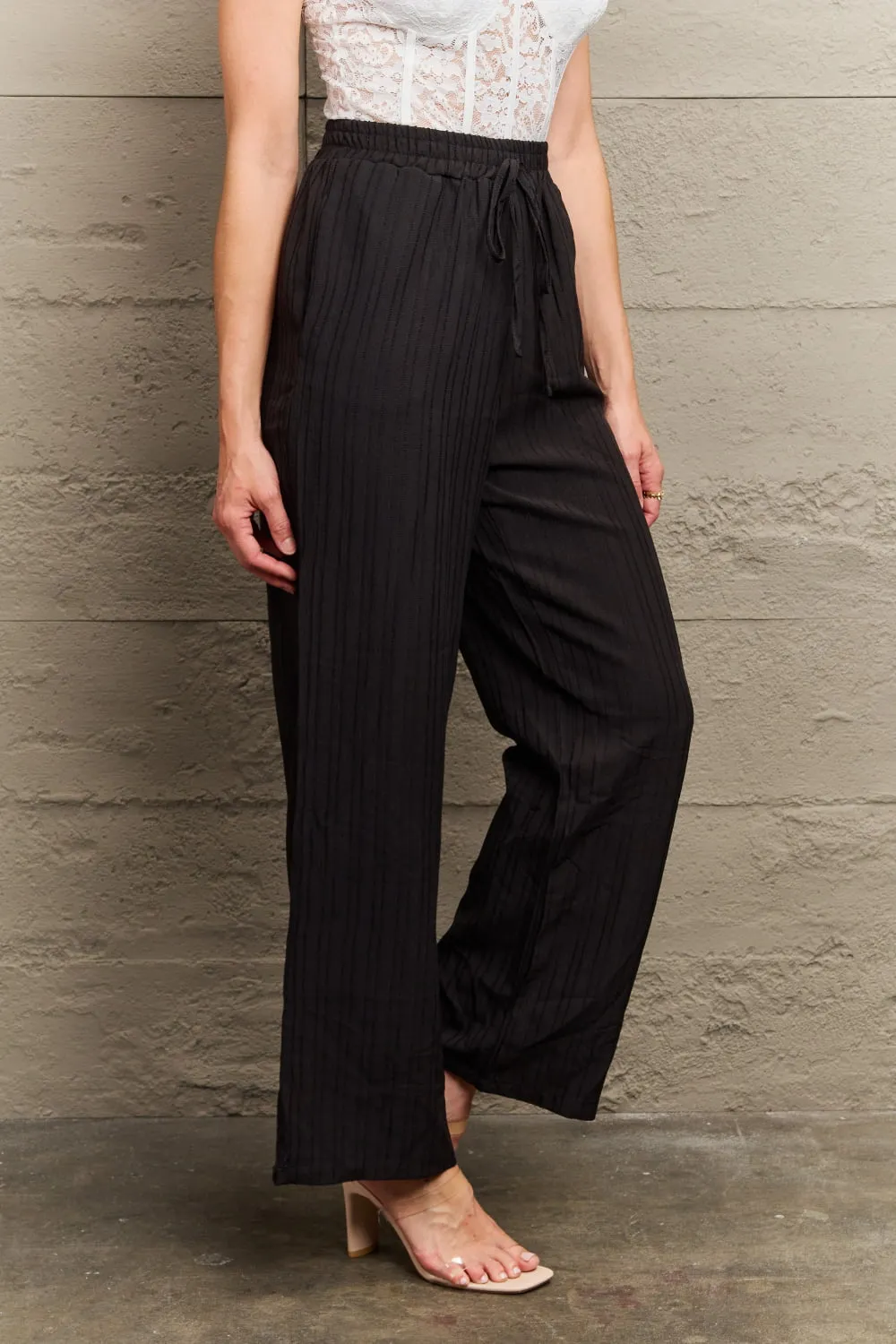 Tie Waist Long Pants, image 3