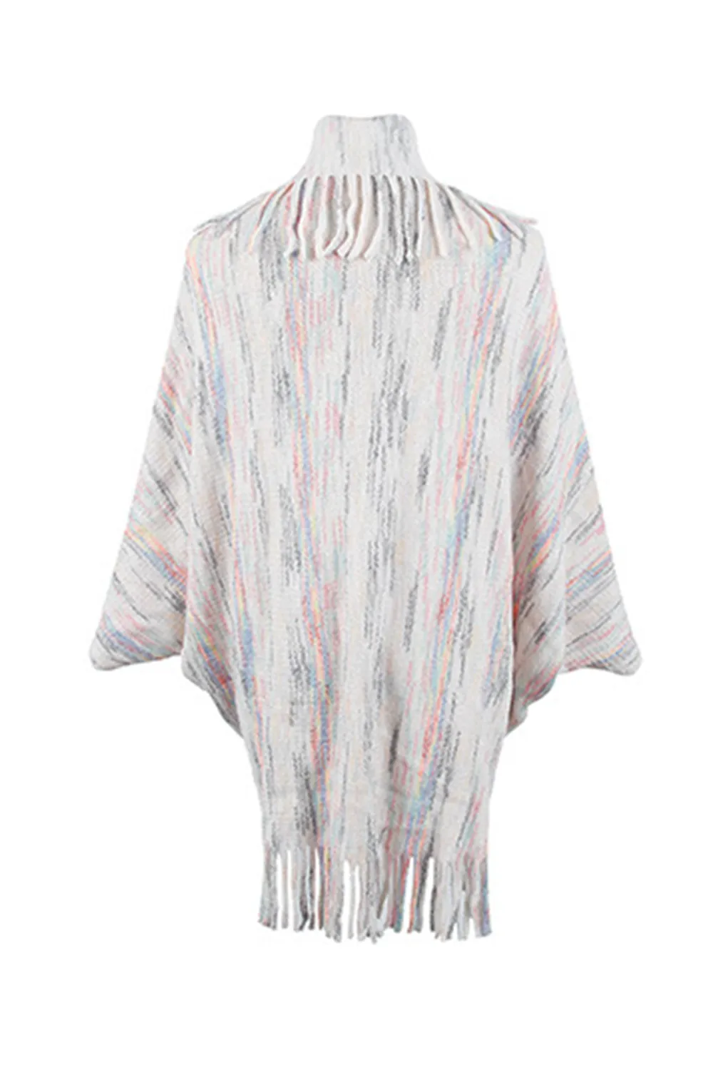 Fringe Detail Printed Poncho, image 13