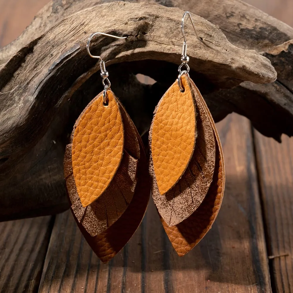 PU Leather Drop Earrings, image 10