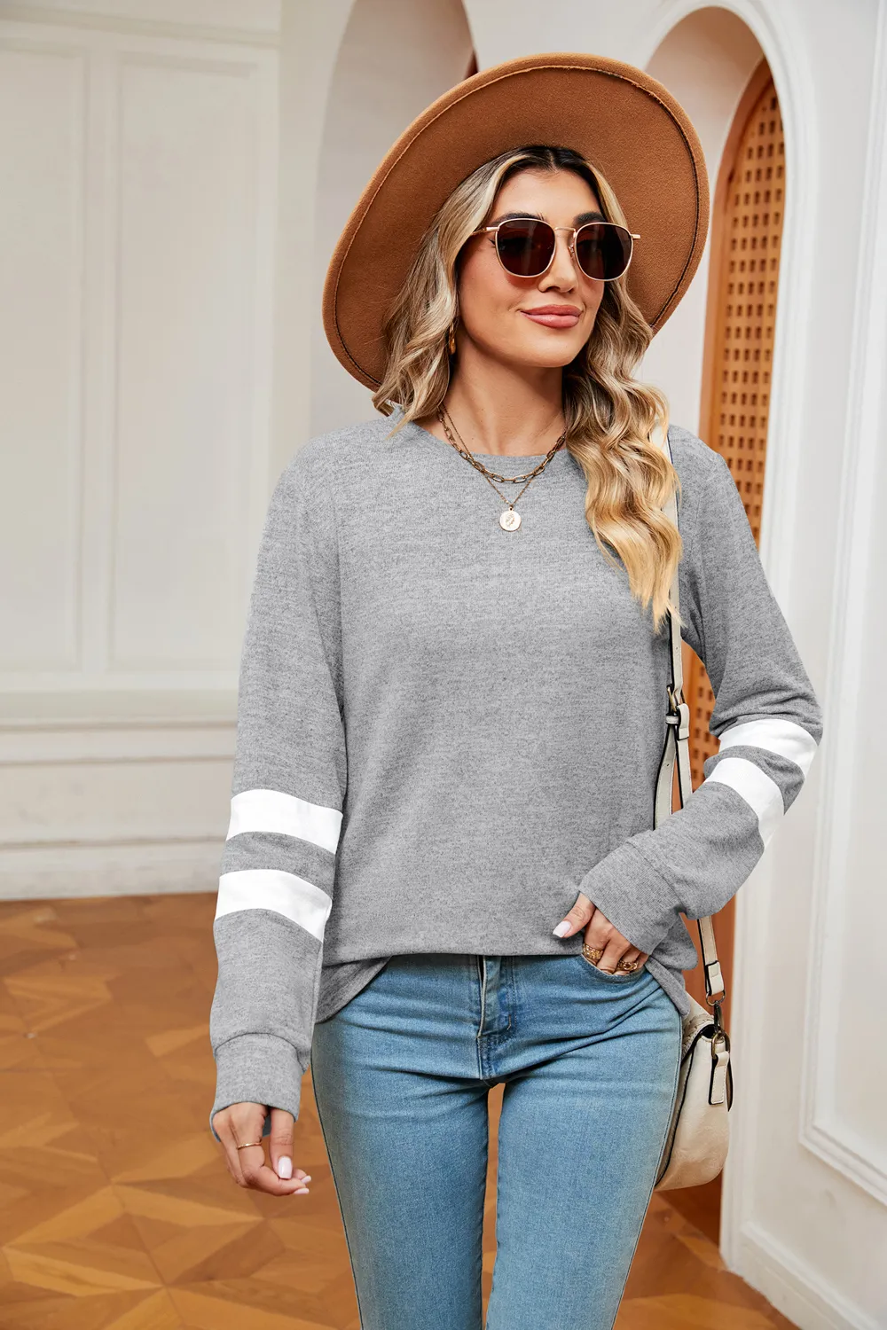 Round Neck Long Sleeve Top, image 14