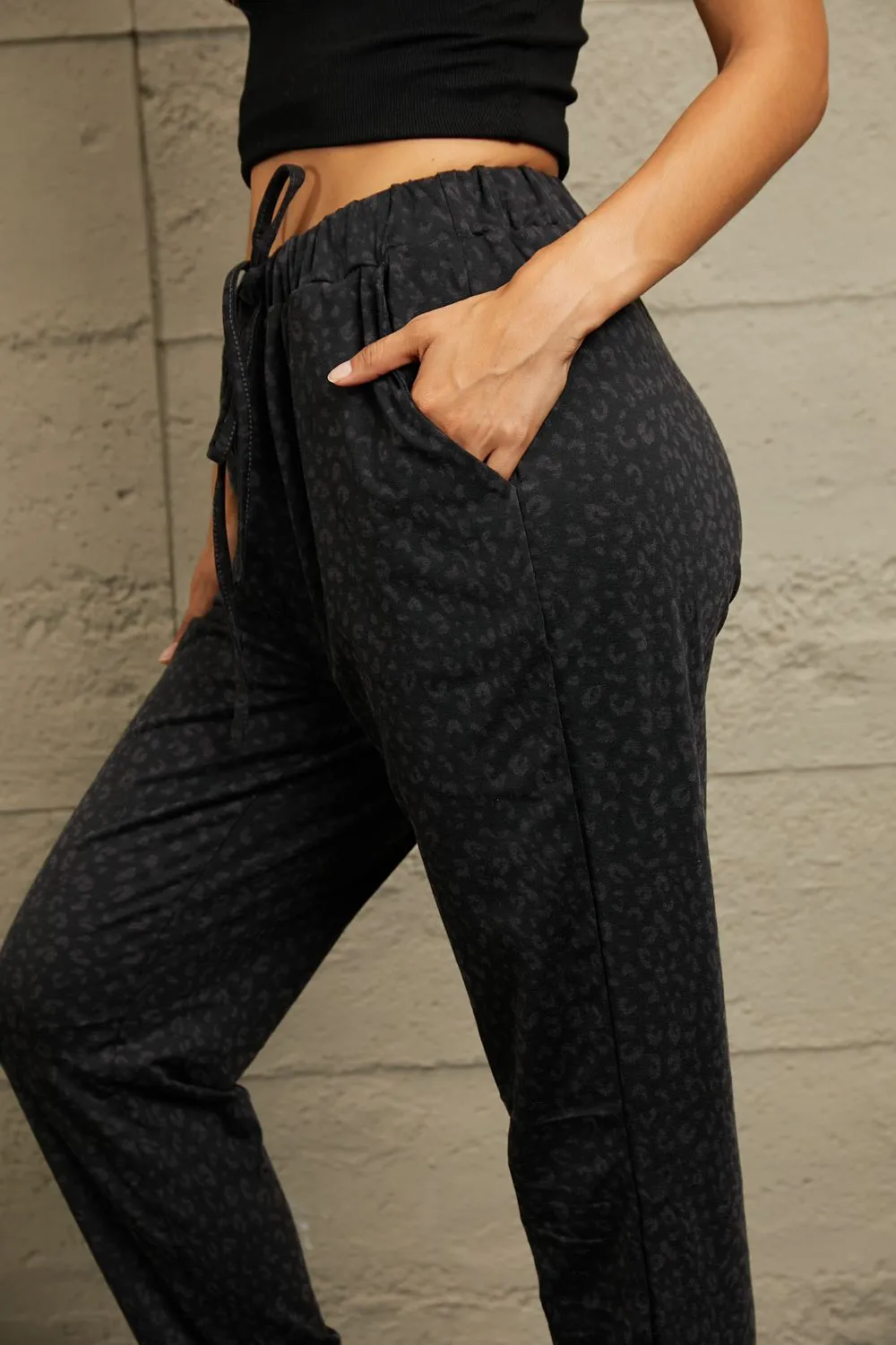 Leopard Print Joggers with Pockets, image 21