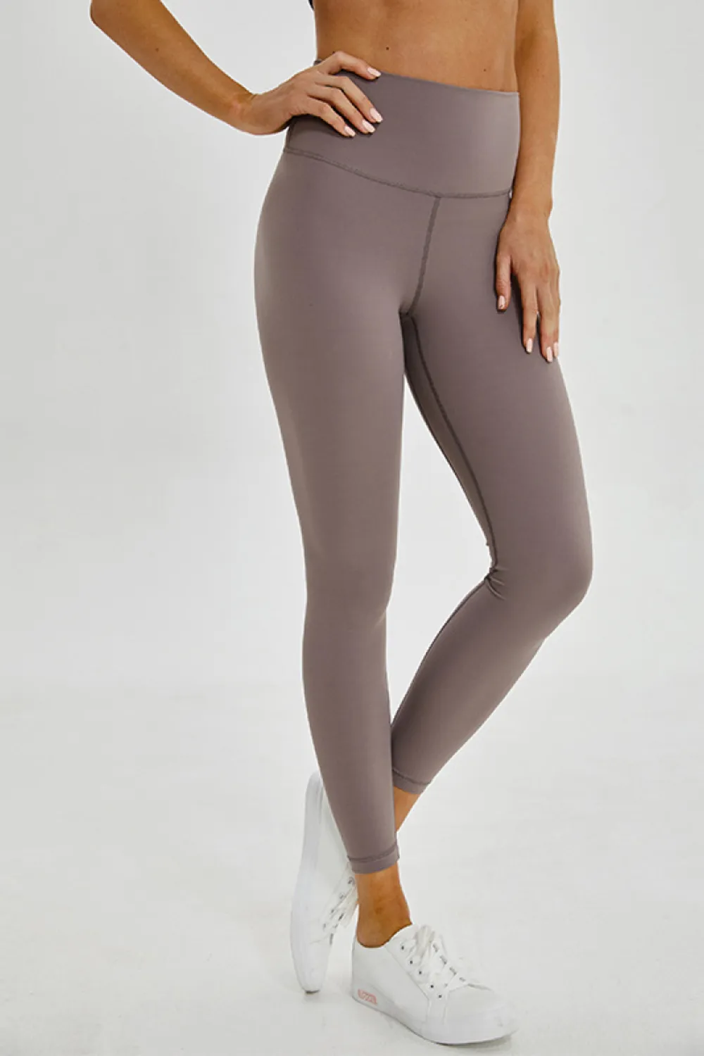 Wide Seamless Band Waist Sports Leggings, image 10