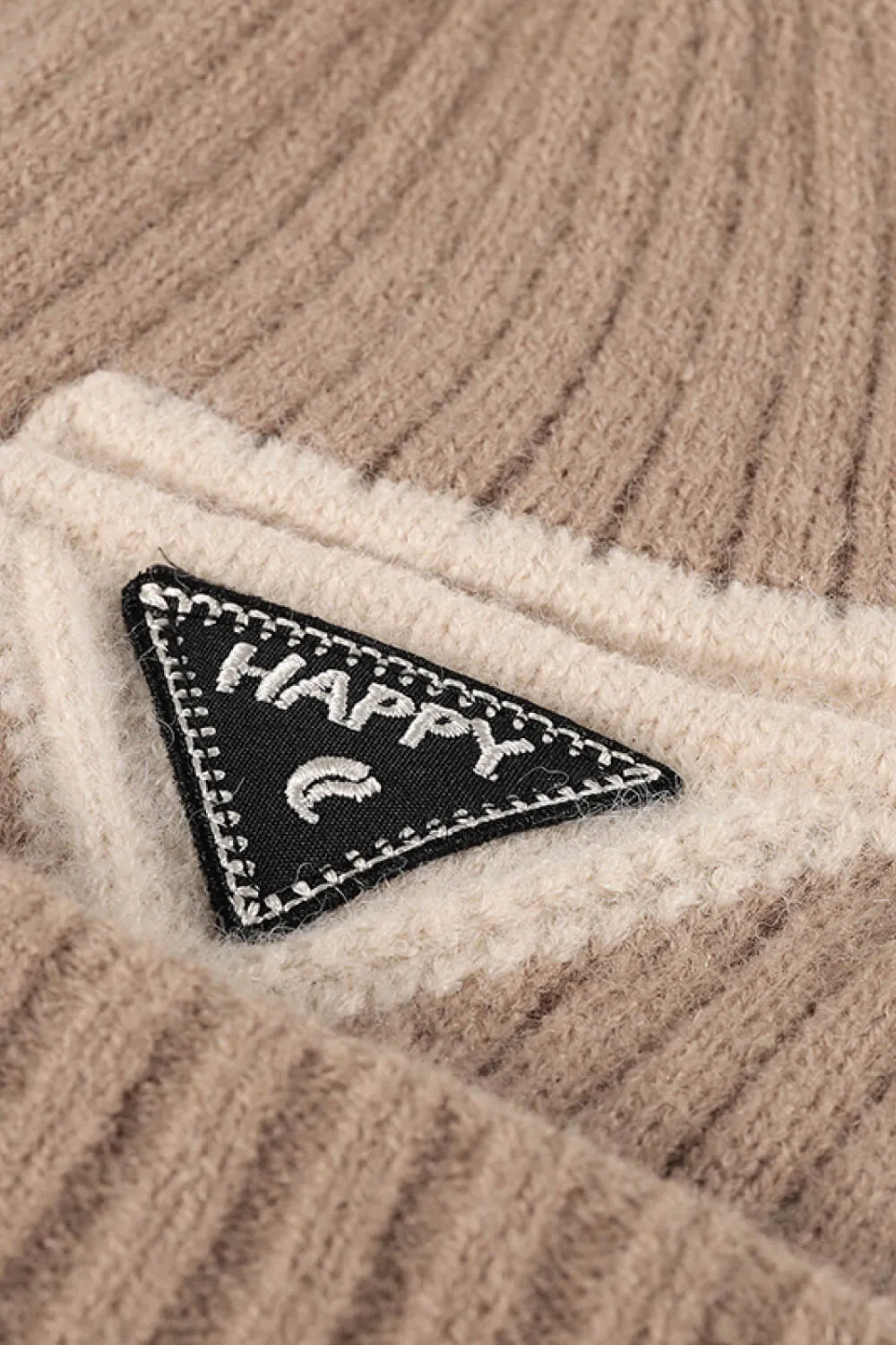 HAPPY Contrast Beanie, image 3