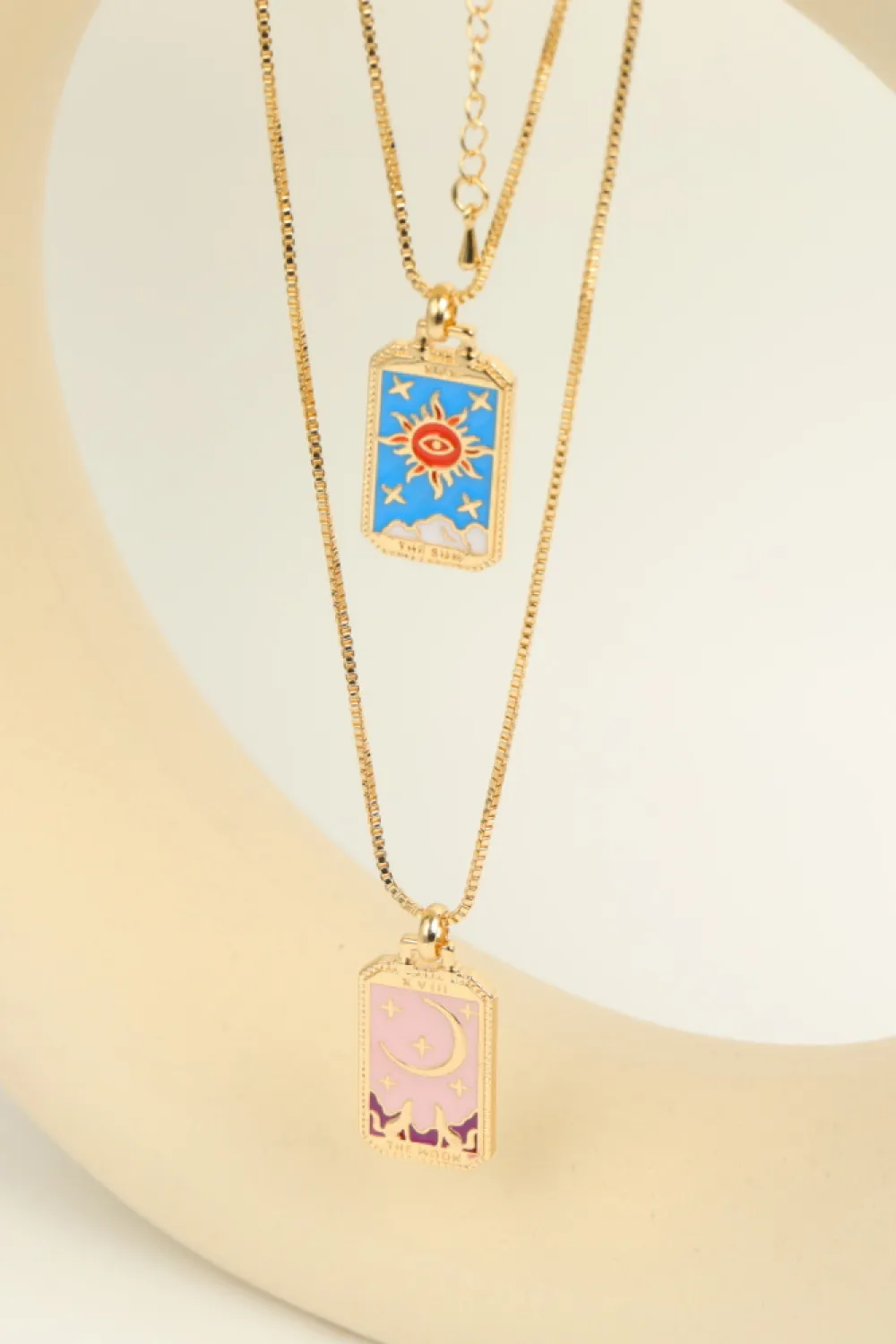 Tarot Card Pendant Copper Necklace, image 13