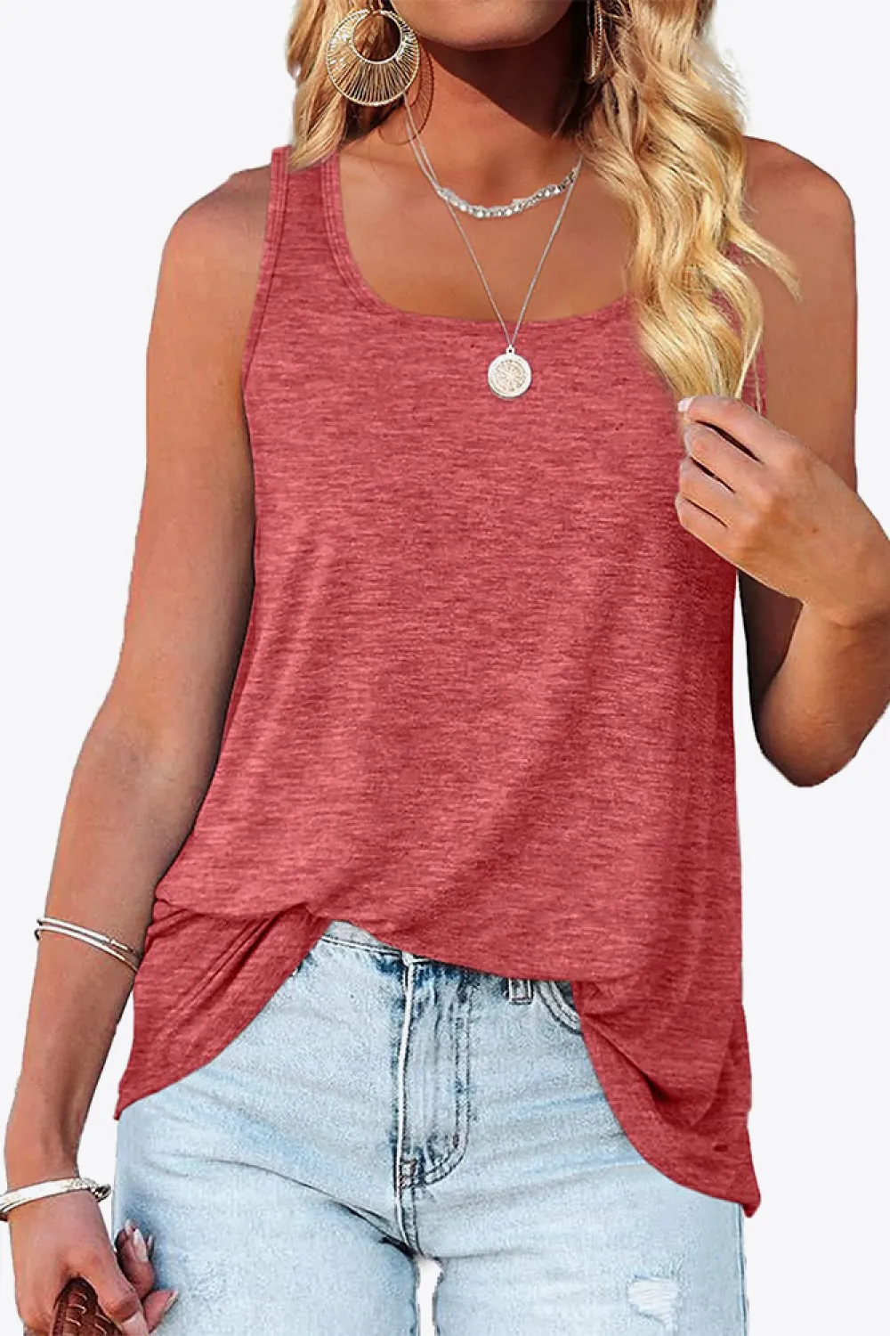 Curved Hem Square Neck Tank, image 26