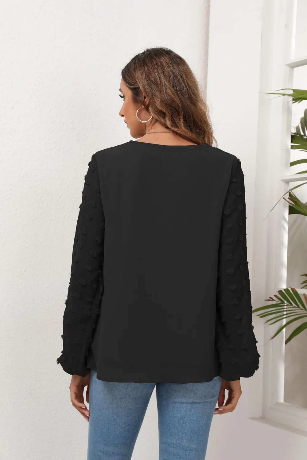 Swiss Dot Balloon Sleeve Blouse, image 19