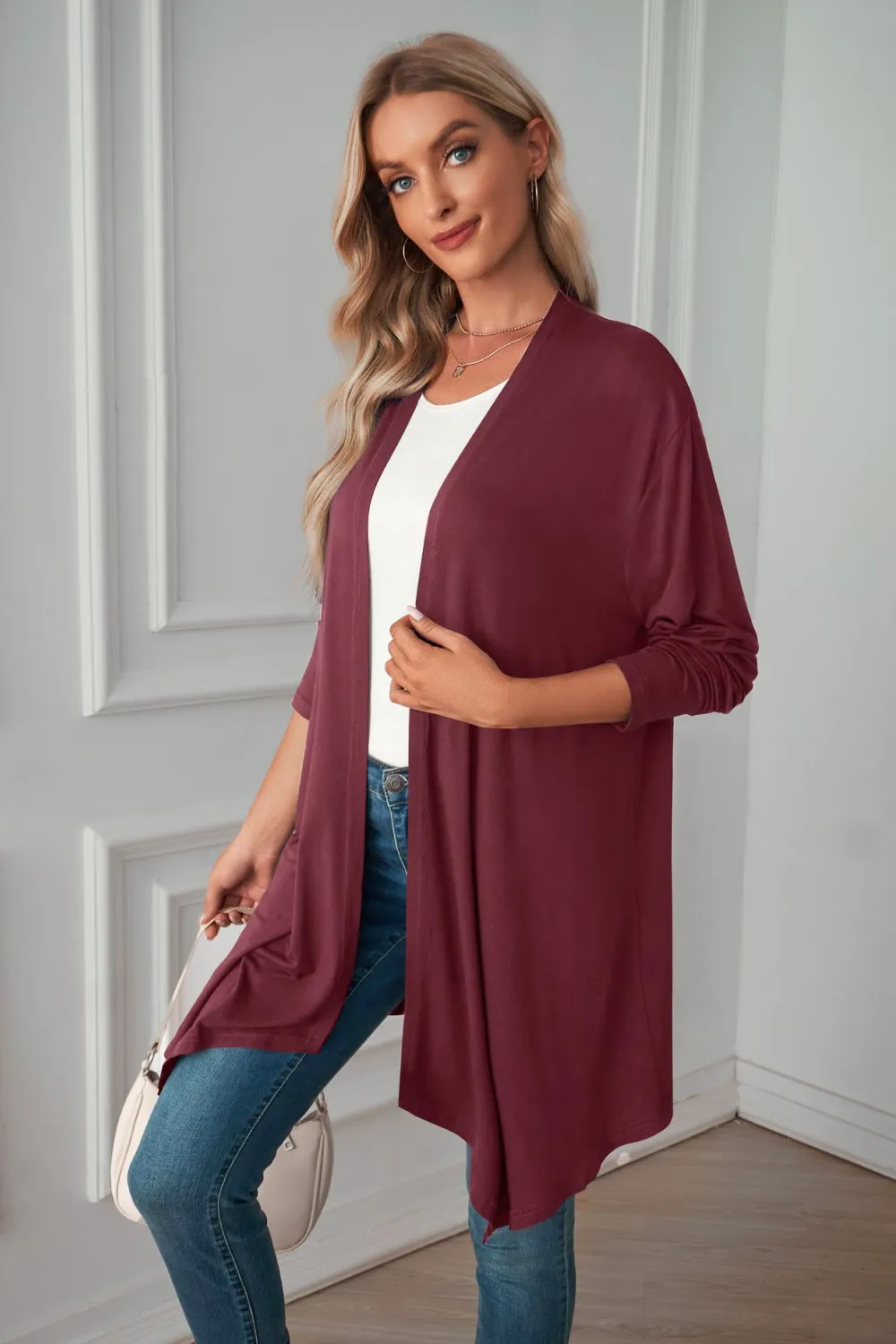 Open Front Long Sleeve Cardigan, image 18