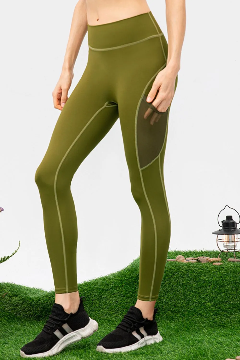 High Waist Slim Fit Long Sports Pants, image 2