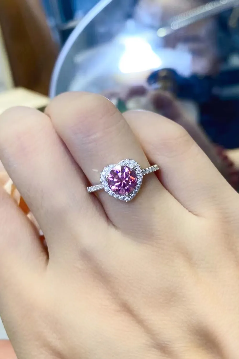 Lifelong Journey 1 Carat Moissanite Heart Ring, image 5