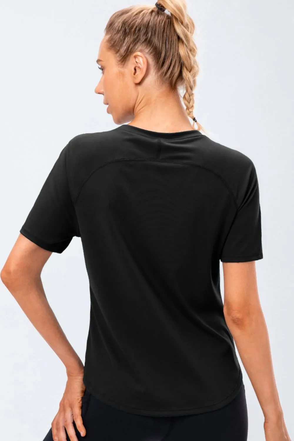Round Neck Raglan Sleeve Active Tee, image 9