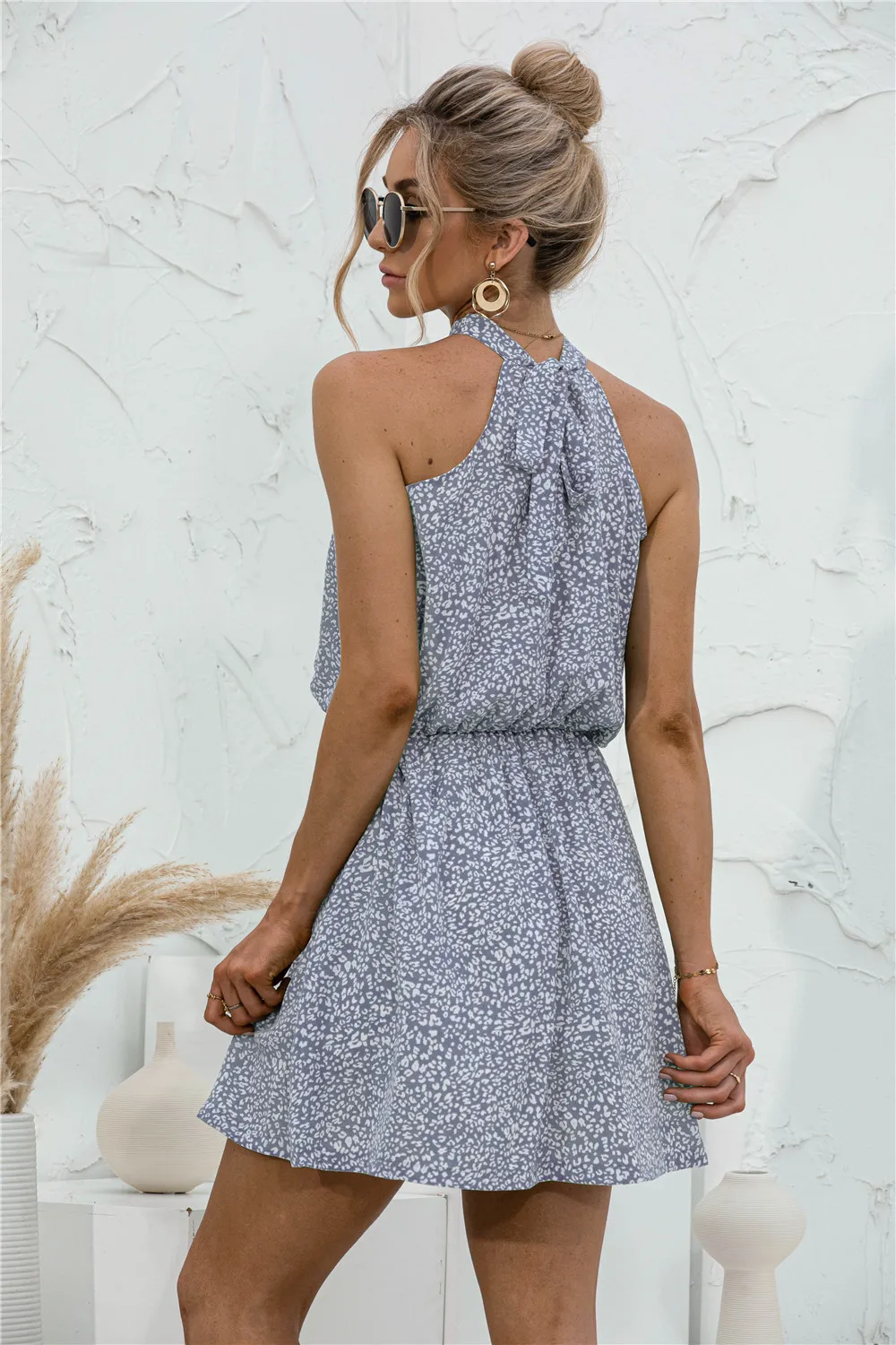 Floral Tied Sleeveless Mini Dress, image 19