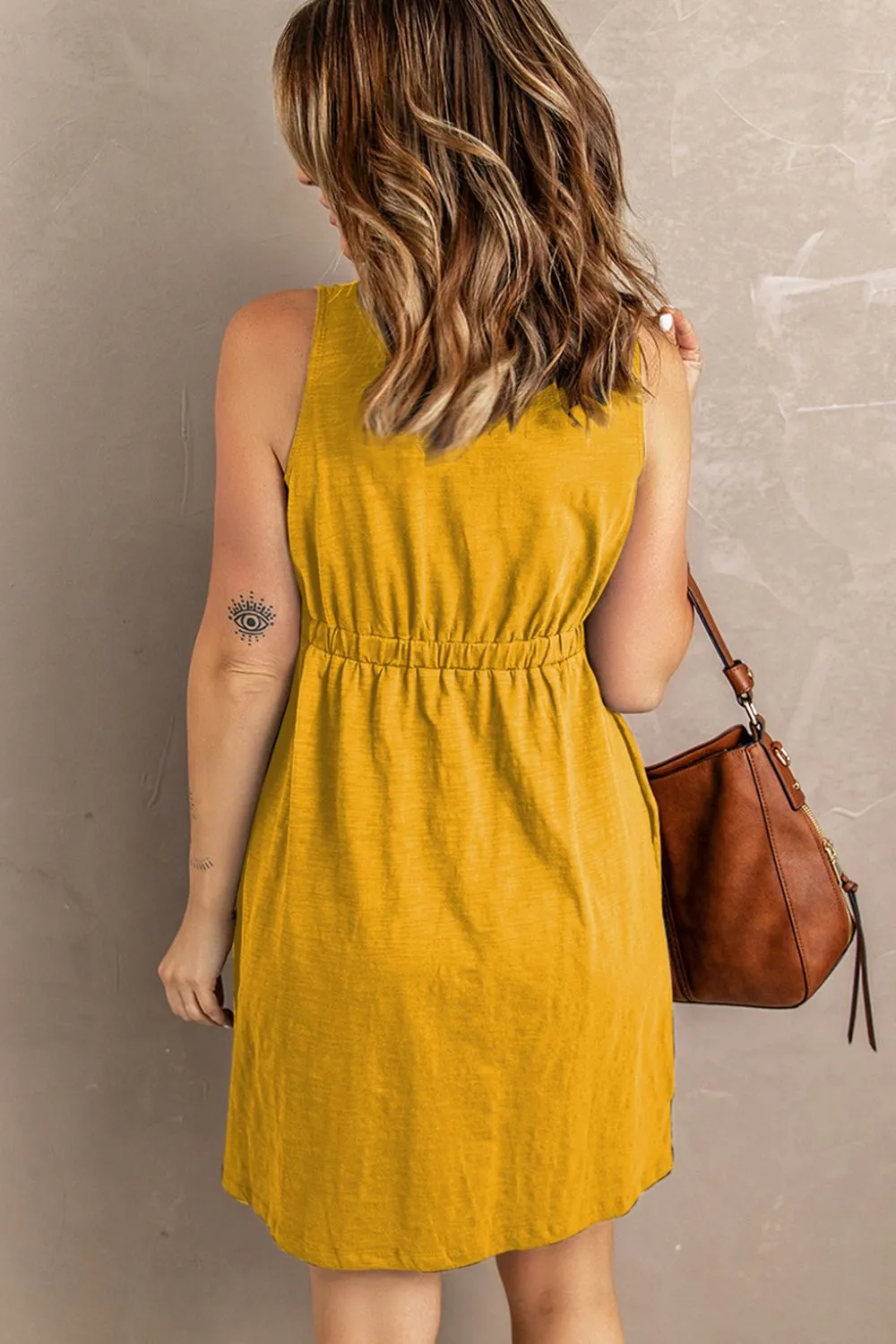 Sleeveless Button Down Mini Magic Dress, image 33