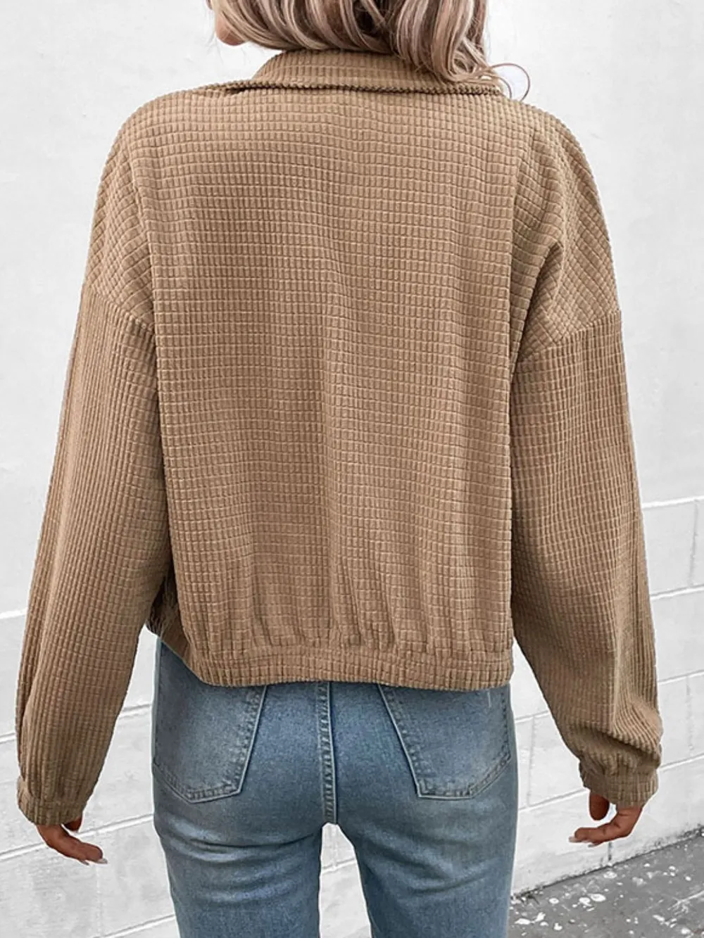 Long Sleeve Dropped Shoulder Jacket, image 4
