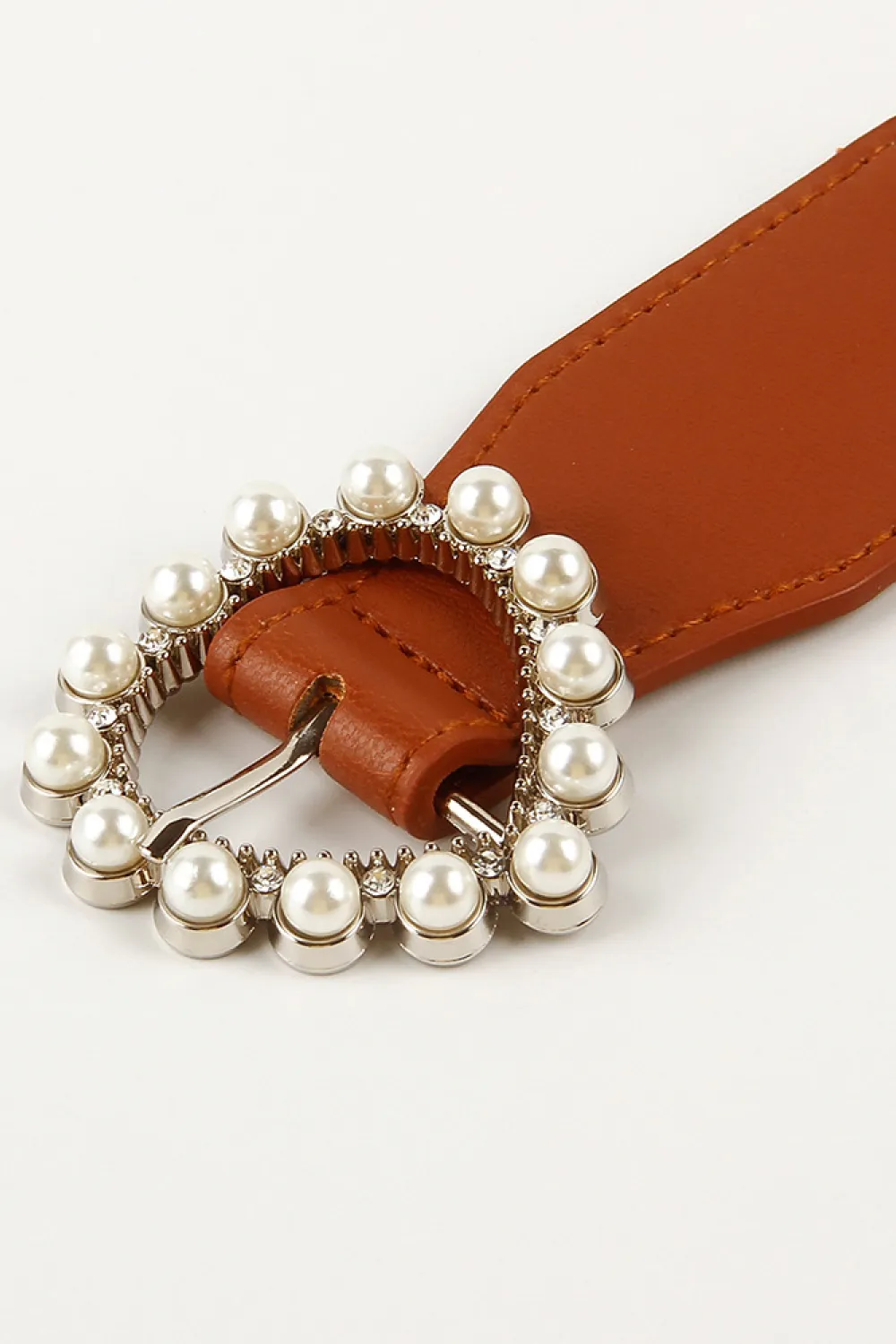 Pearl Heart Buckle Elastic Belt, image 8
