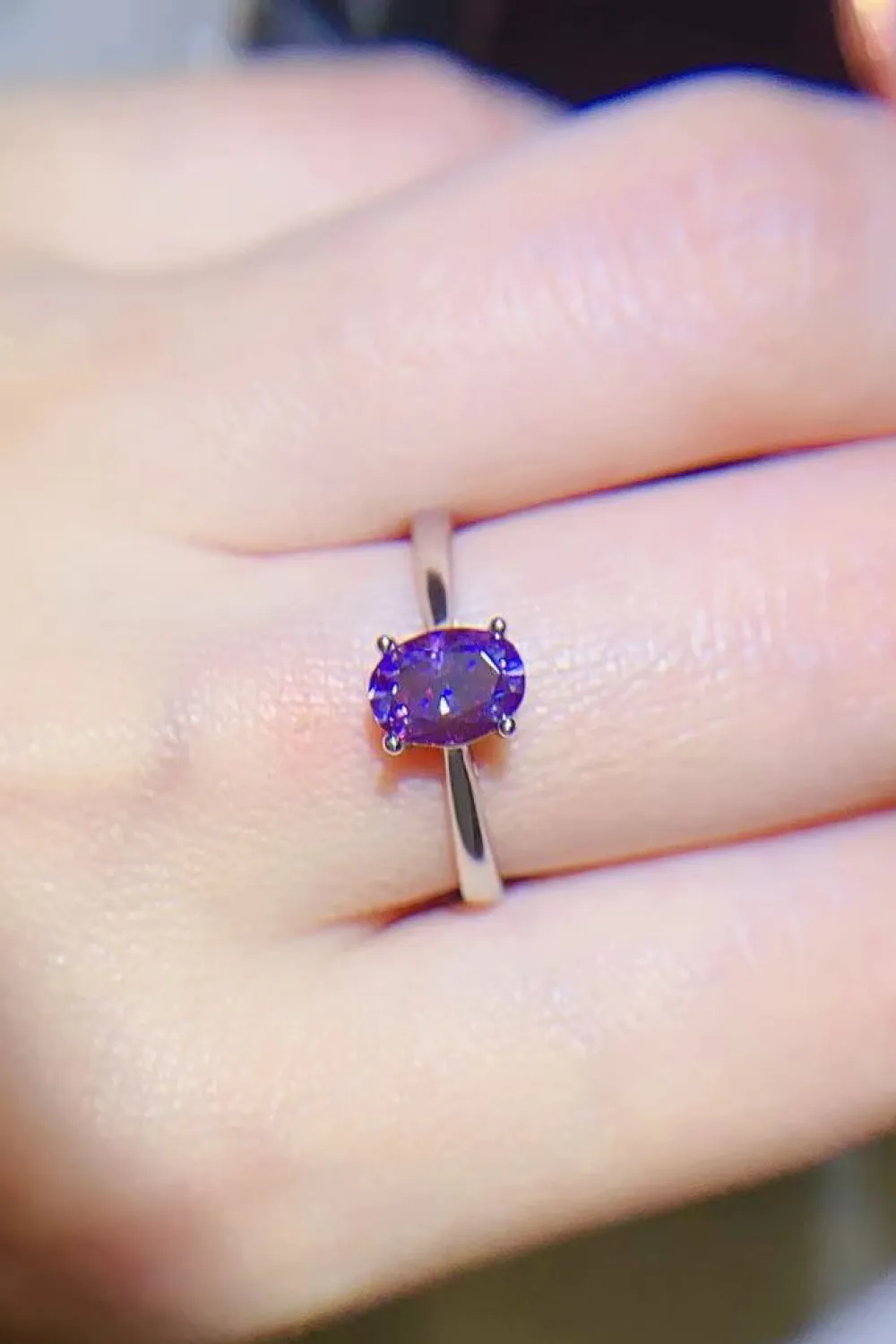 1 Carat Moissanite 4-Prong Solitaire Ring, image 2