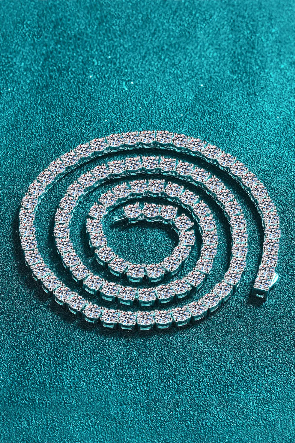 Moissanite Rhodium-Plated Necklace, image 3