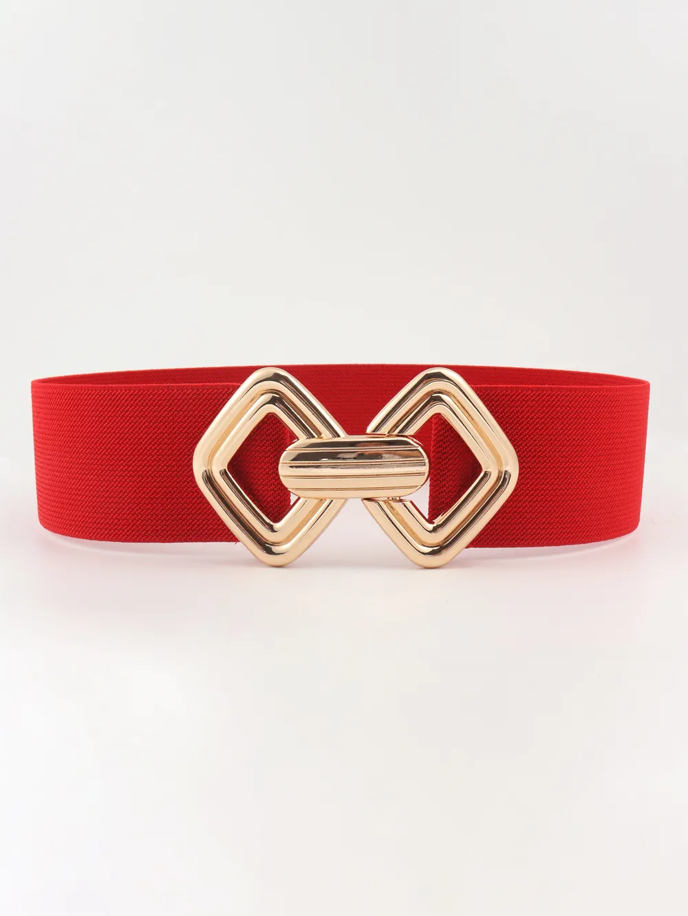 Geometric Buckle Elastic Wide Belt, image 23