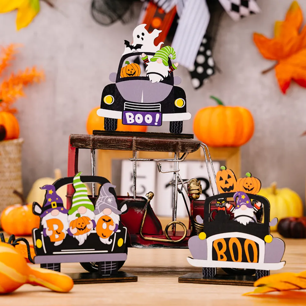 3-Piece Halloween Element Car-Shape Ornaments, image 2