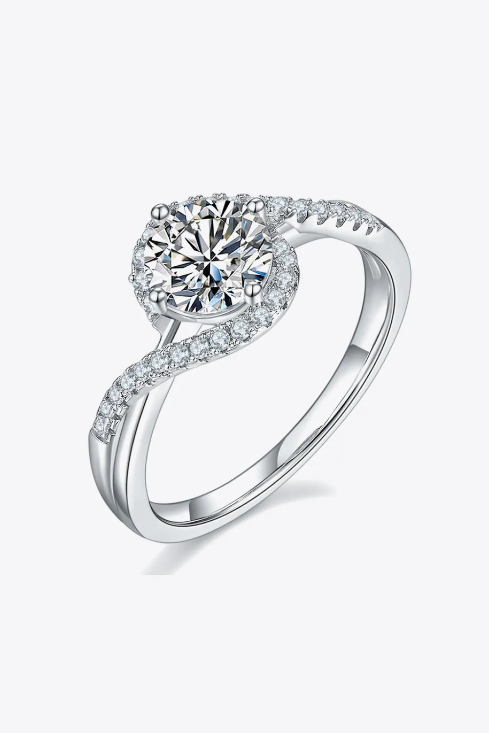 1 Carat Moissanite Crisscross Ring, image 2