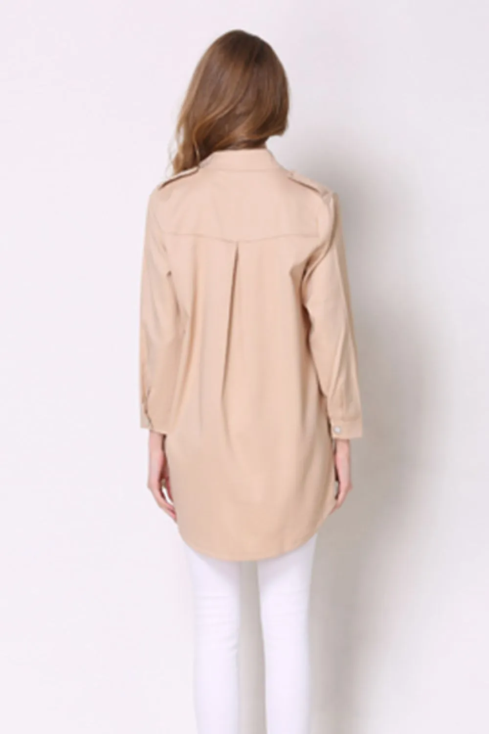 Full Size Open Front Longline Trench Coat, image 9