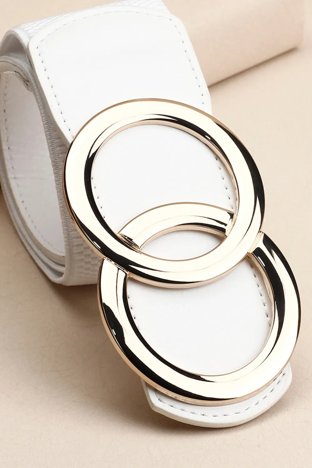 Zinc Alloy Buckle Elastic PU Belt, image 6