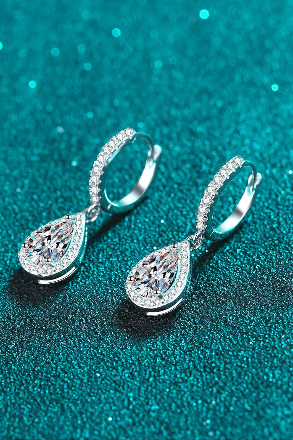 Moissanite Teardrop Earrings, image 6