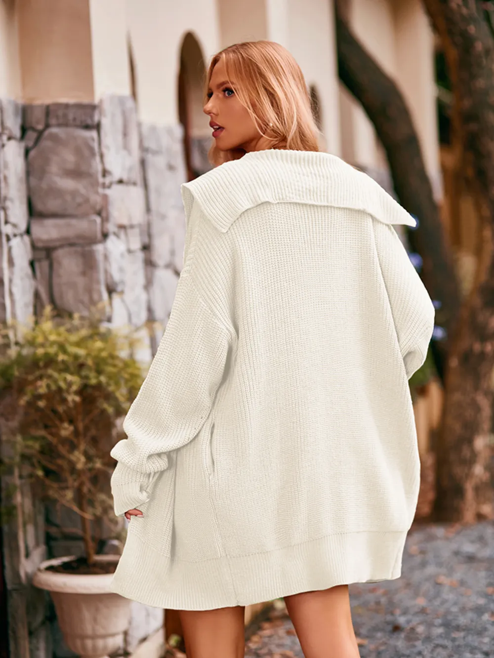 Dropped Shoulder Long Sleeve Cardigan, image 23