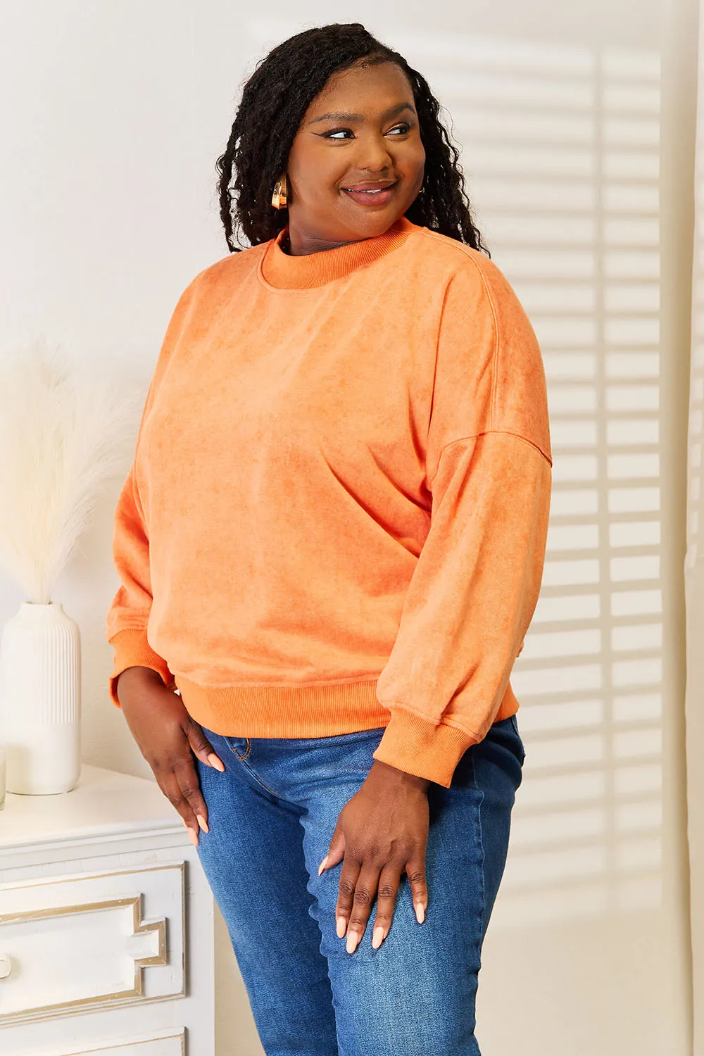 Round Neck Dropped Shoulder Sweatshirt, image 8