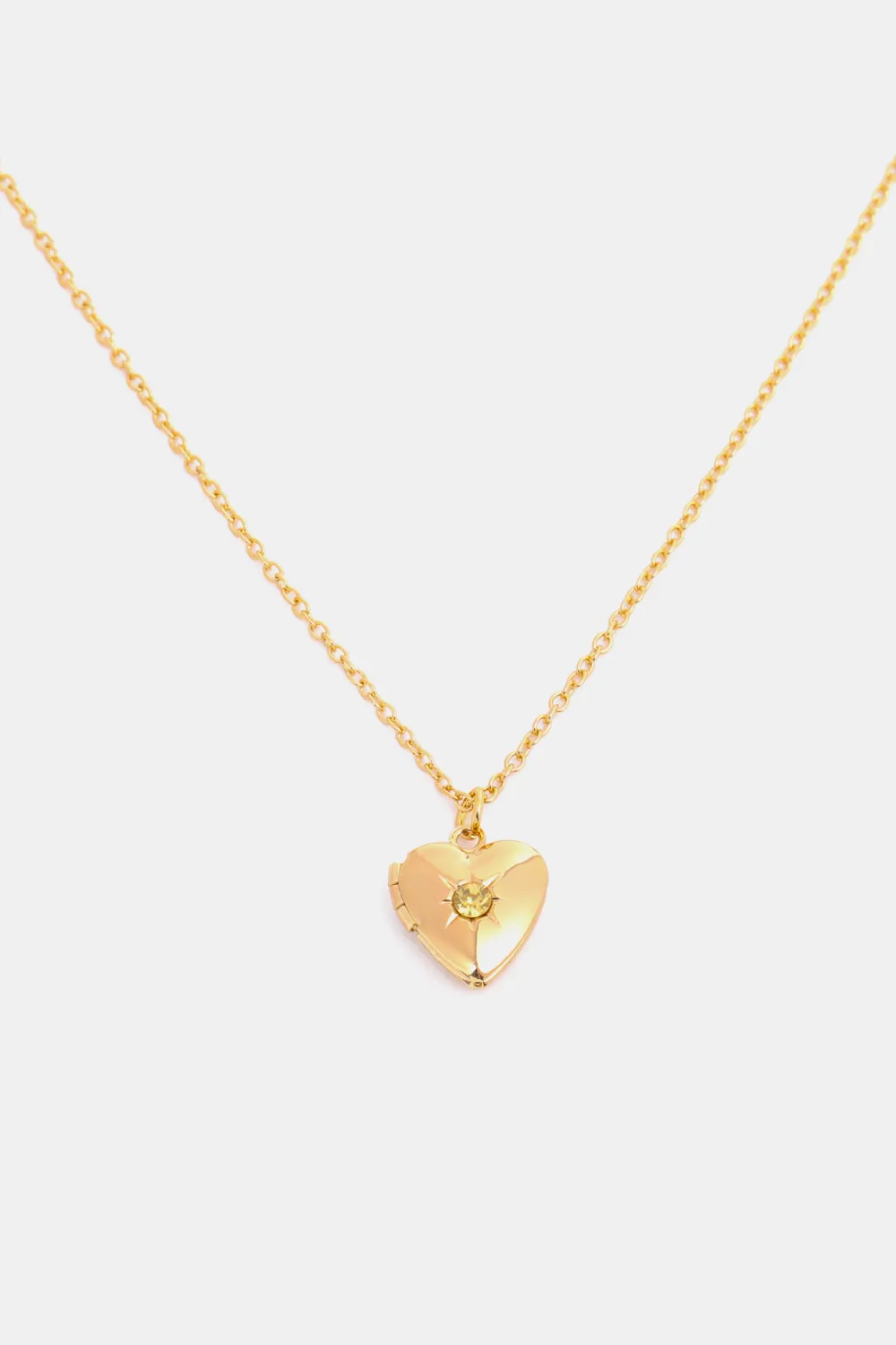 Zircon Heart Shape 14K Gold-Plated Pendant Necklace, image 14